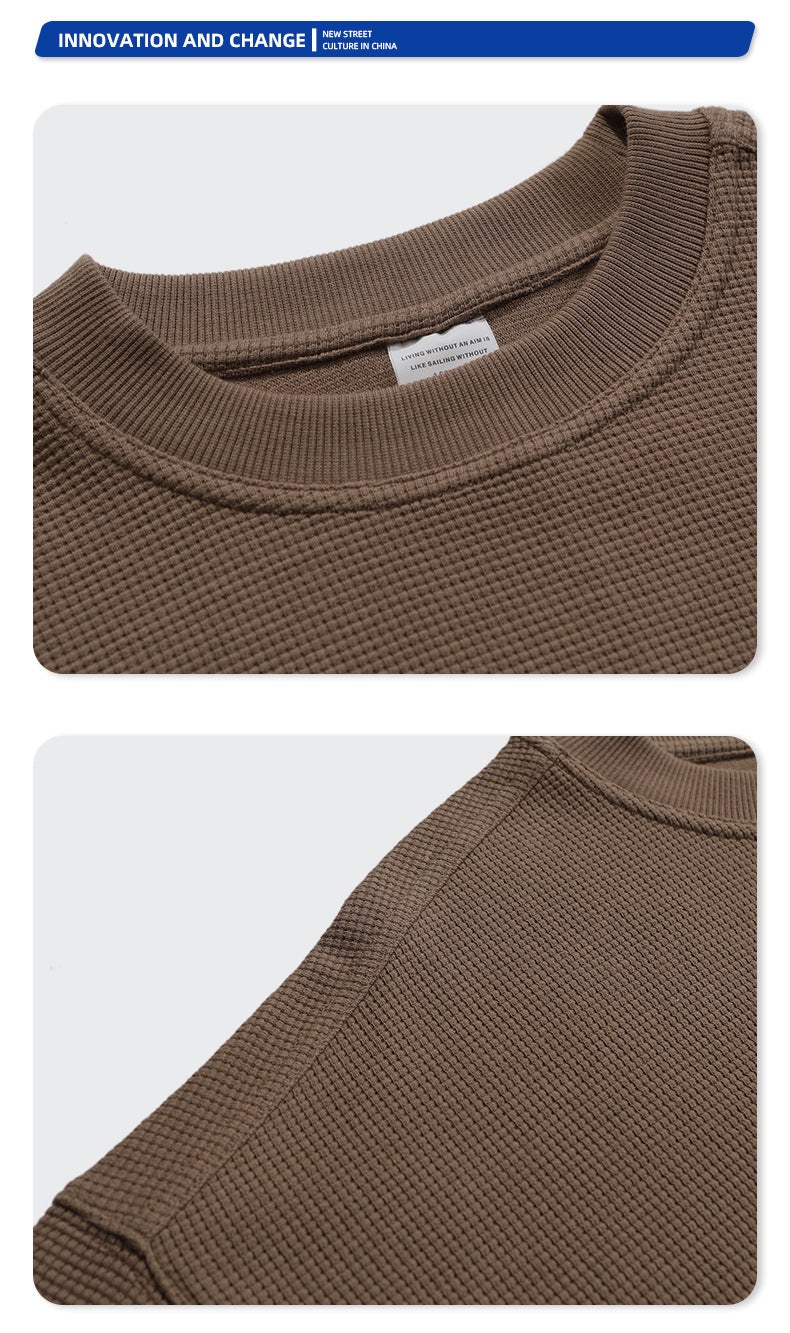 Oversize Waffle Short-sleeve T-shirt & Waffle Short Pants Setup