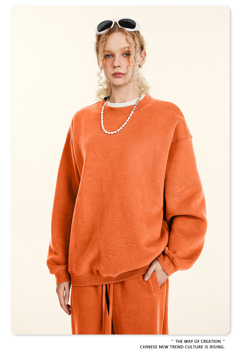 Fleece Lining Oversize Sweatshirt