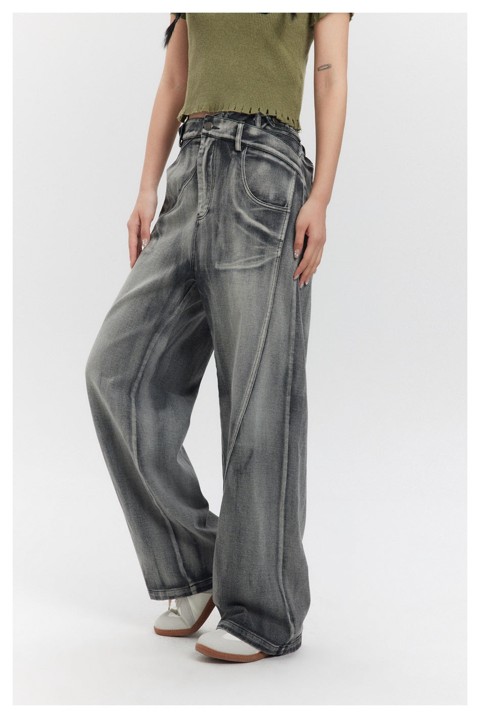 Jean large délavé vintage