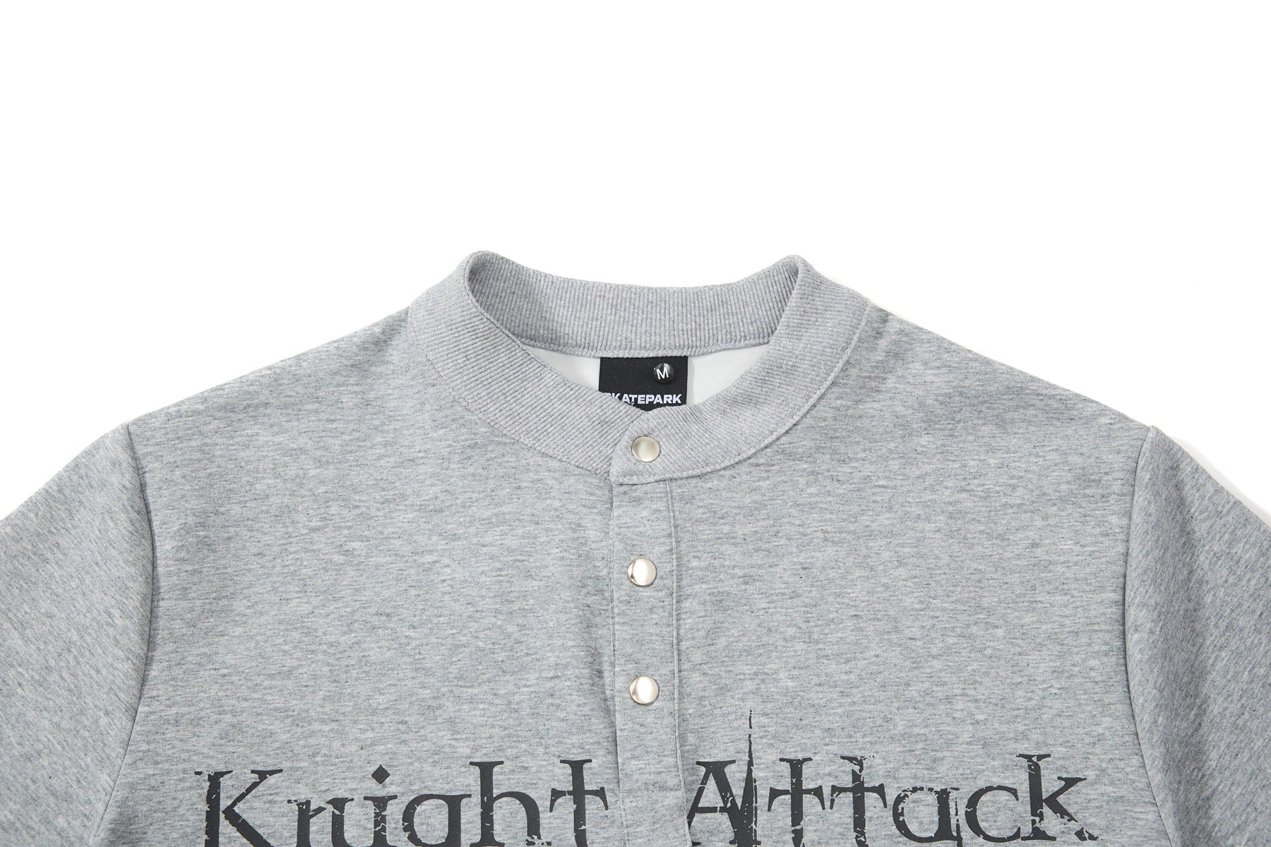 High-Neck Knight Graphic Short Sleeve Polo Shirt