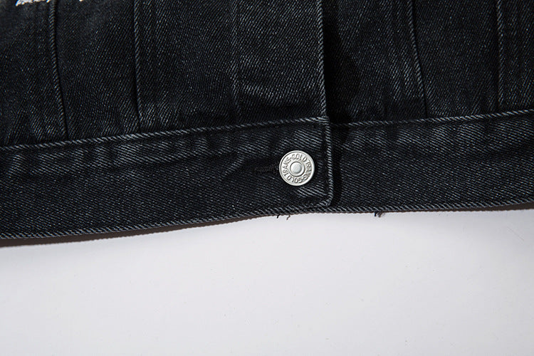 Stars Embroidered Denim Jacket