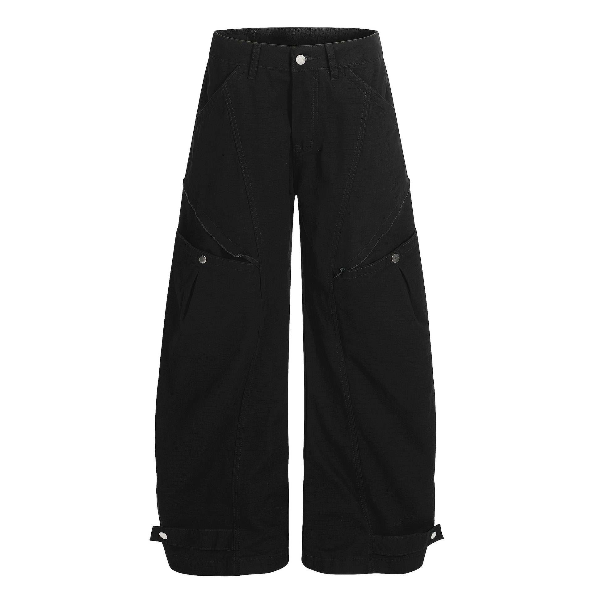 Curved Panel Wide Leg Pants