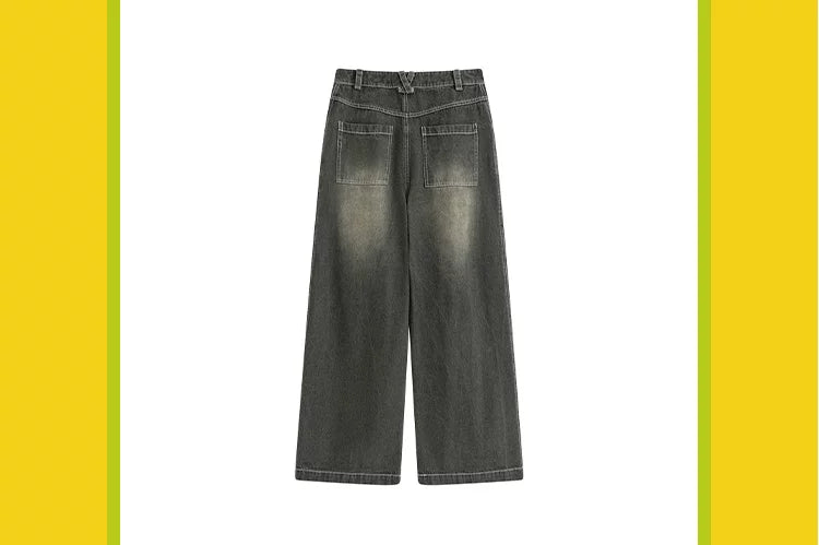 Wide-Leg Buggy Denim Jeans