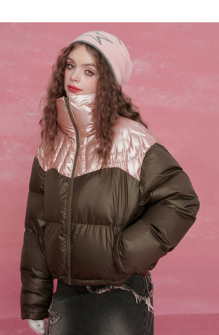Lightweight Short Thick White Duck Down Jacket