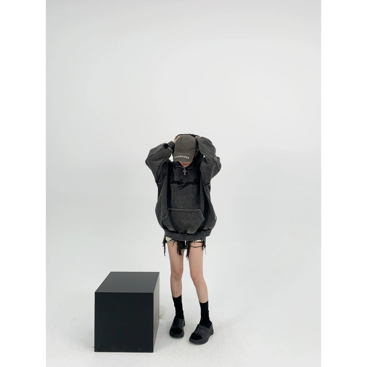 Logo Embroidery Unisex Oversized Hoodie