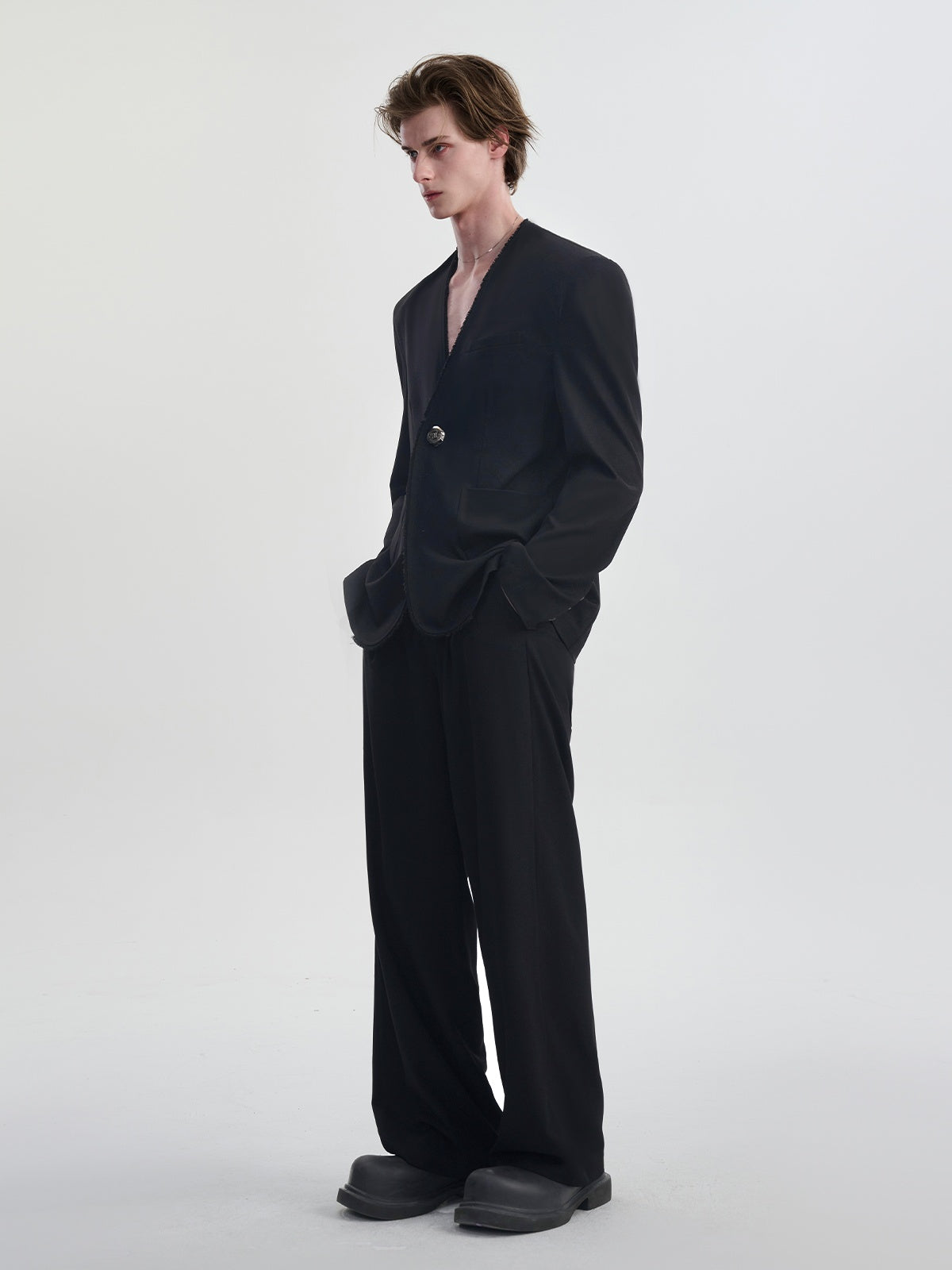 Single Button Tailored Jacket & Tuck-in Trousers & Tuck-in Short Trousers Setup