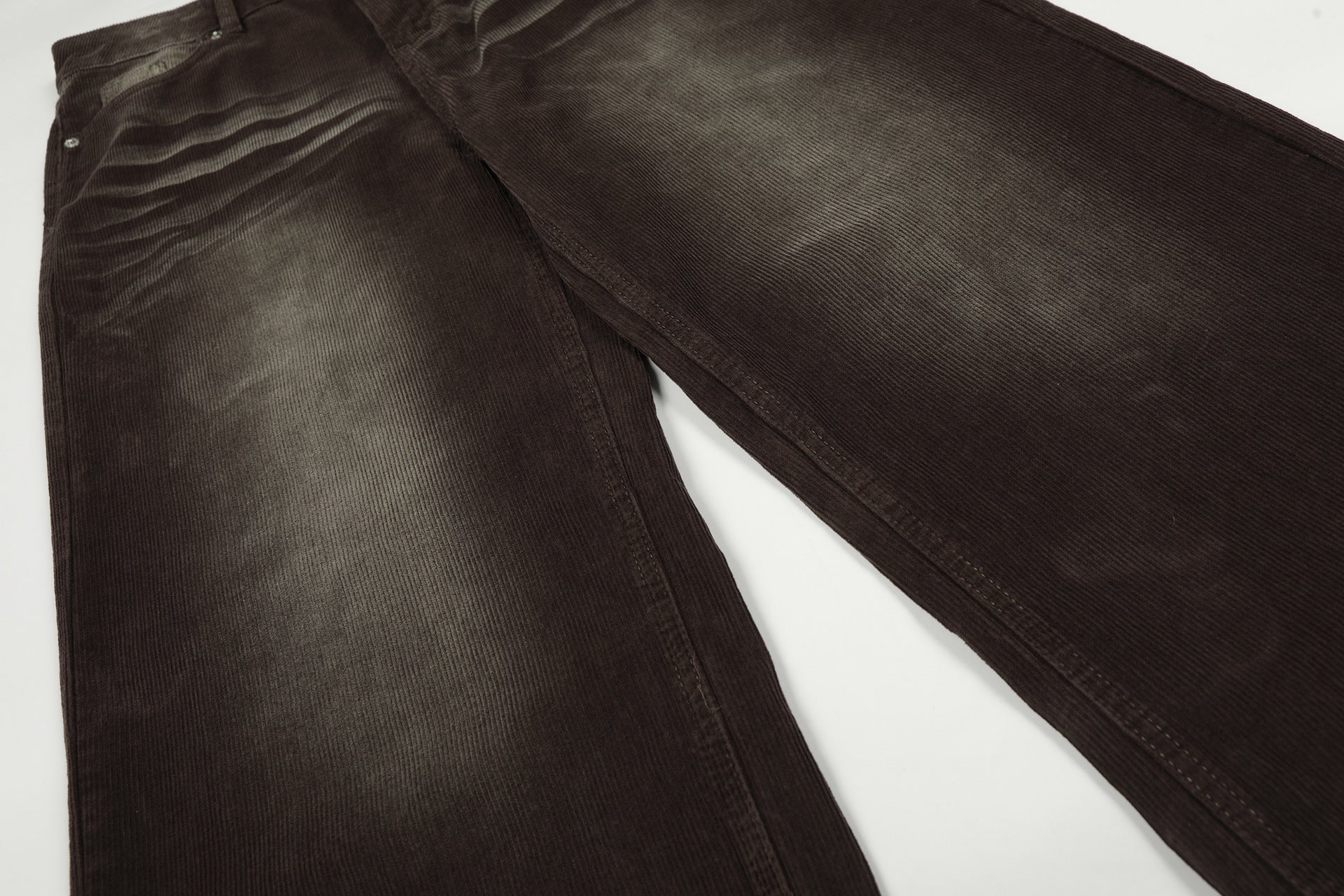 Washed Corduroy Straight Pants