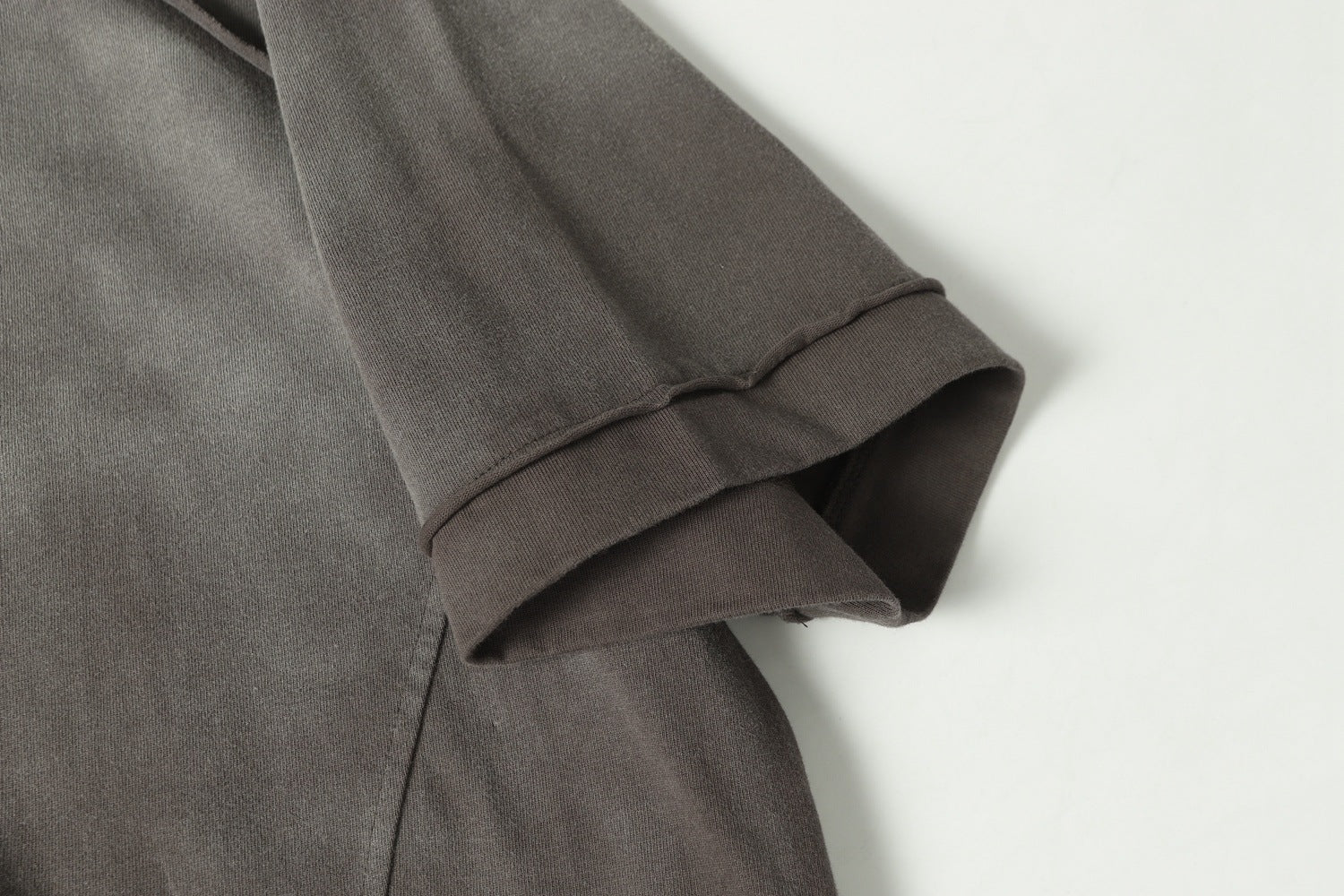 Washed Raw Hem Short Sleeve T-Shirt