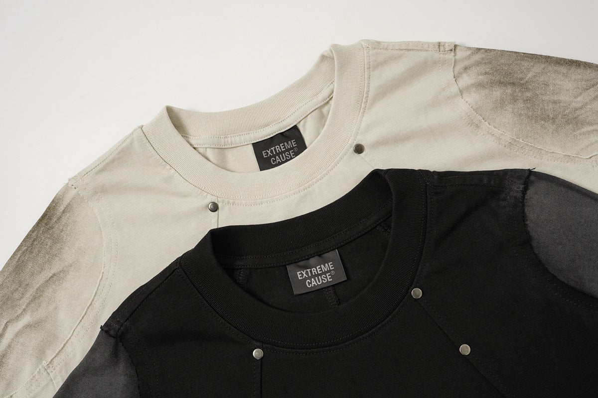 Studs Washed Short Sleeve T-Shirt