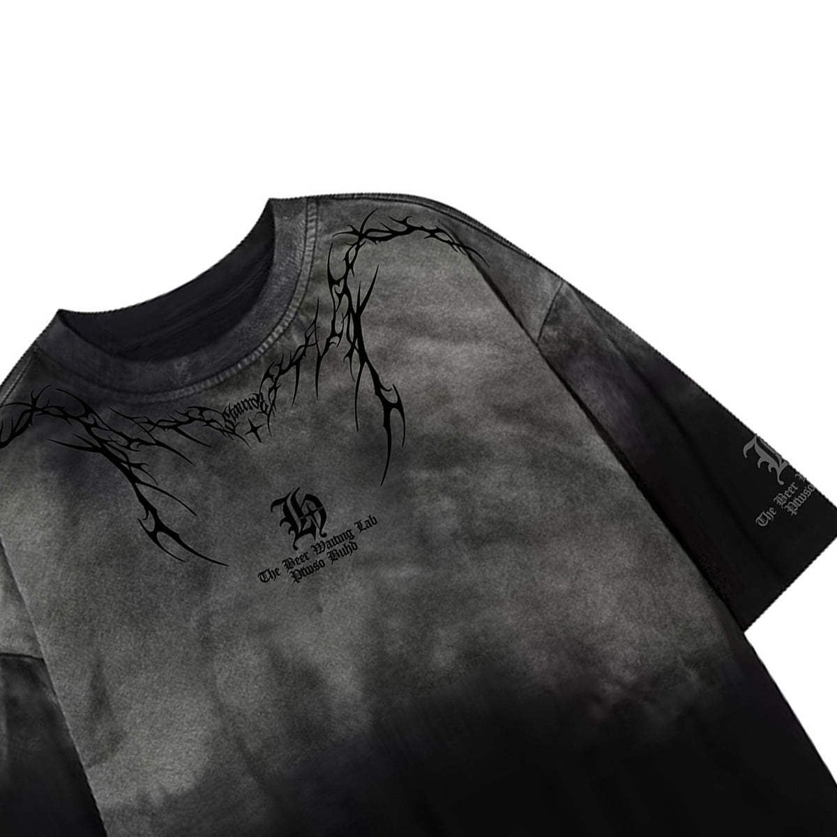 Gradient Thorn Print Short Sleeve T-Shirt
