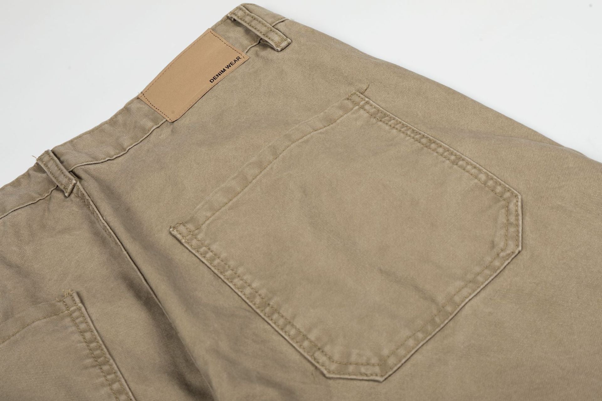 Damage Patchwork Wide Leg Cargo Pants