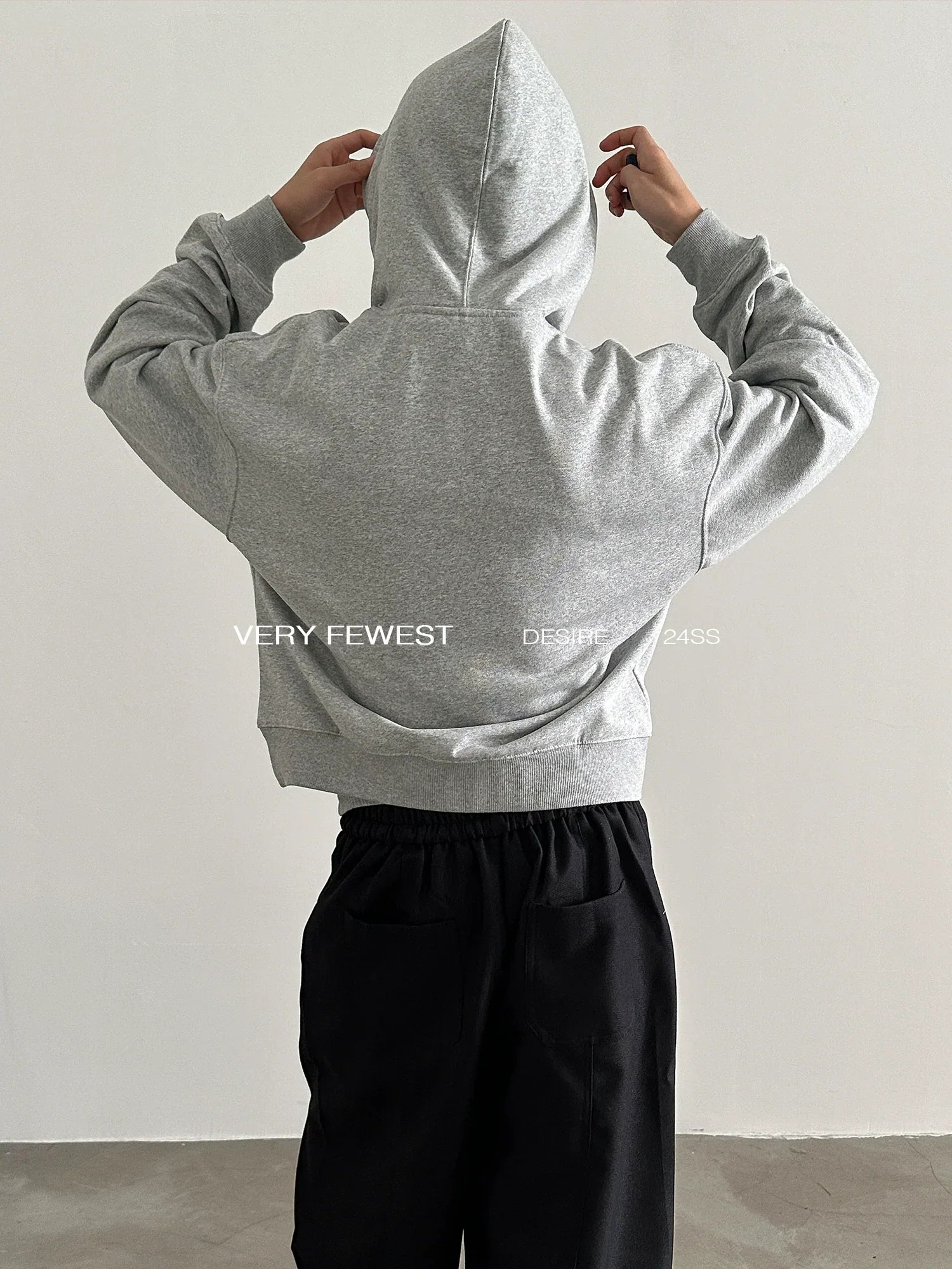 Korte zware basic hoodie