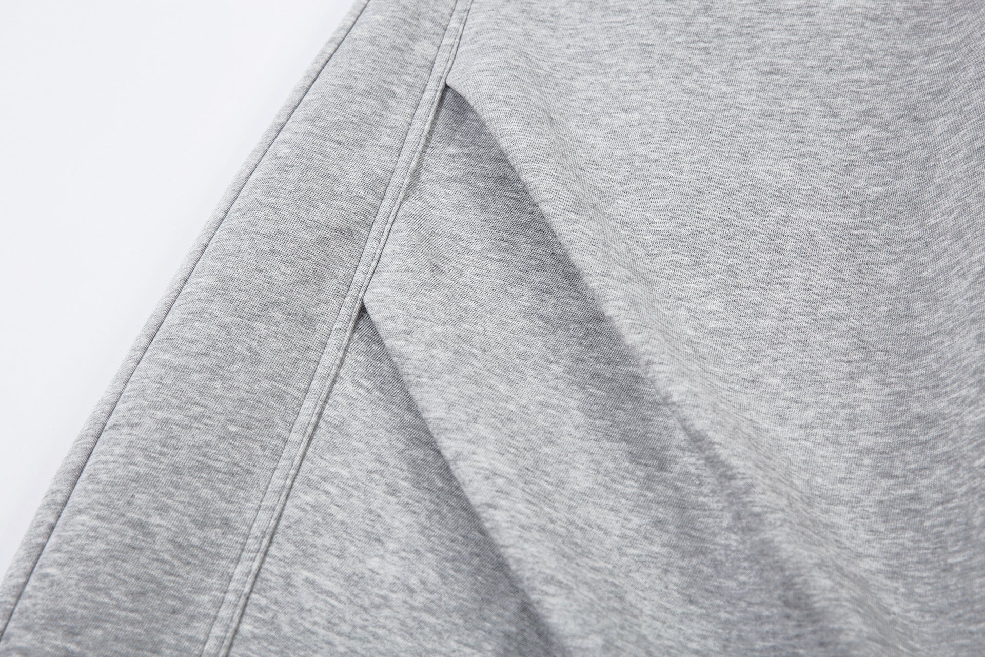 Sporty Curved Pleats Wide Leg Sweatpants