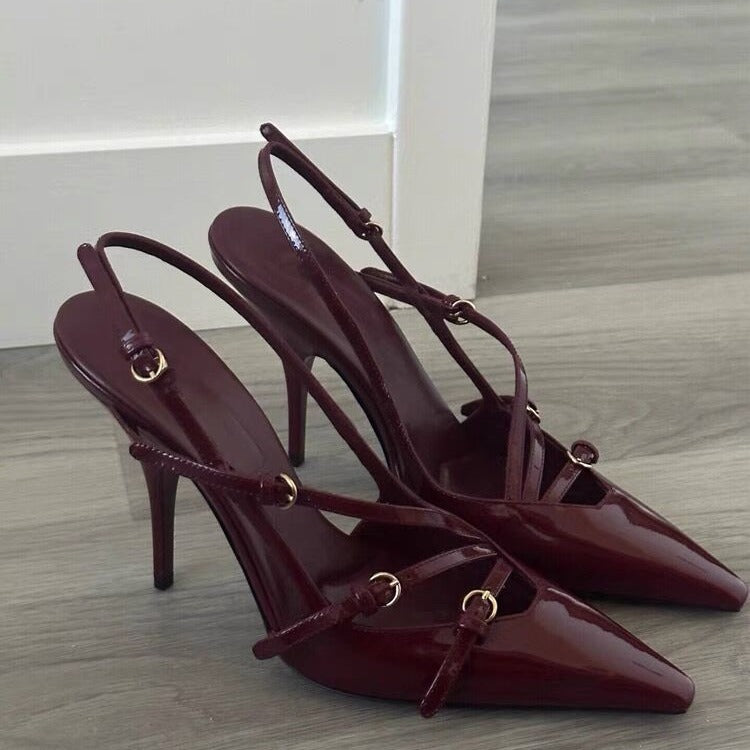 Feminine Silk Pointed Toe Stiletto Heels