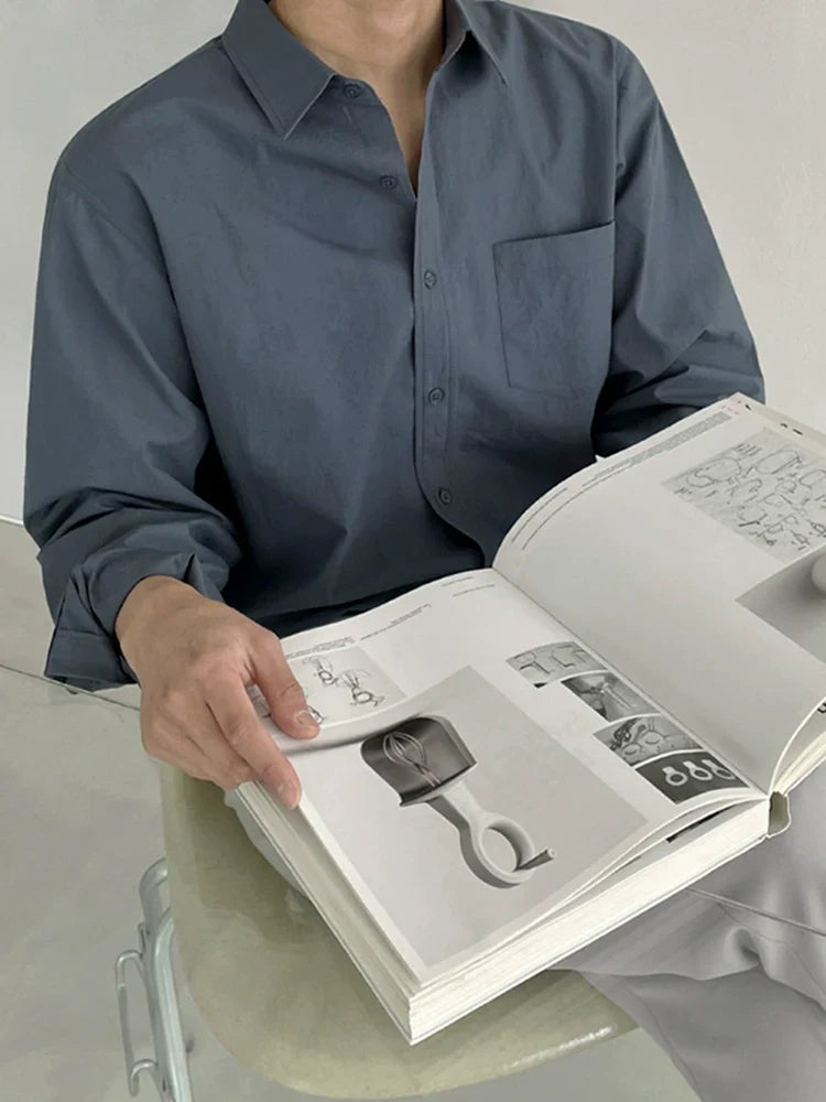 Wrinkle-Free Plain Long Sleeve Shirt