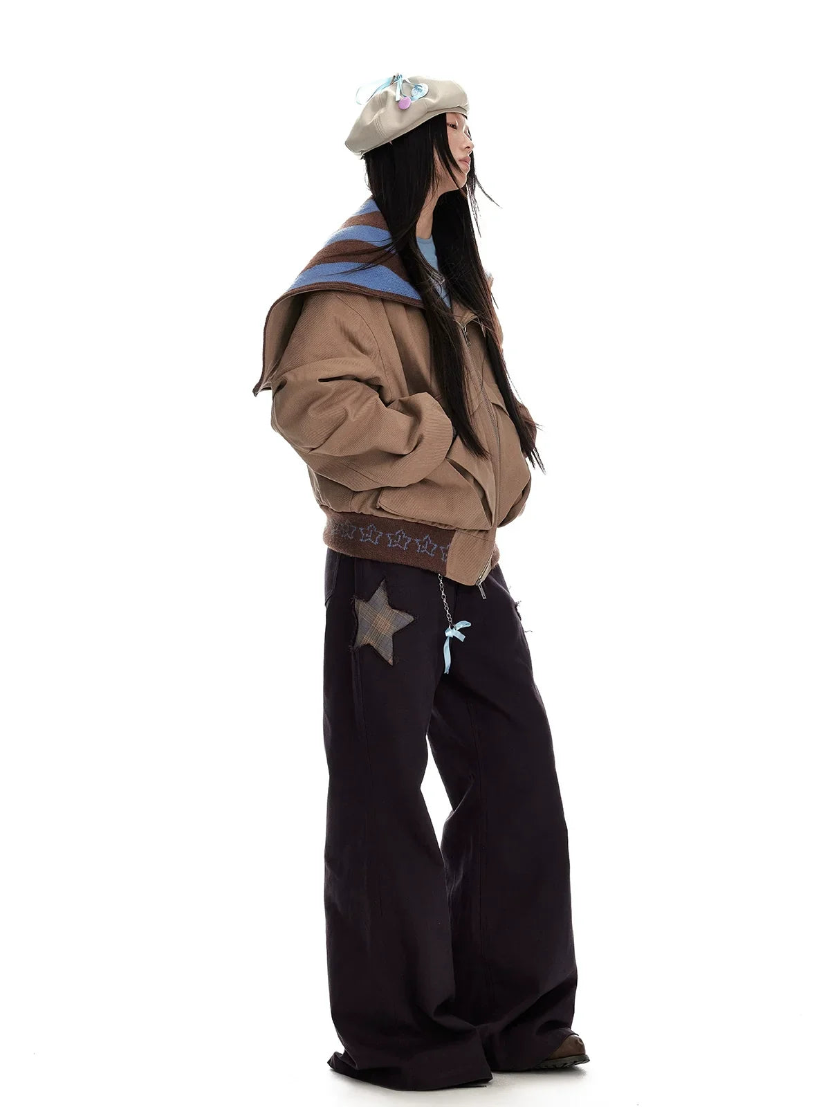 Star Patch Flare Pants