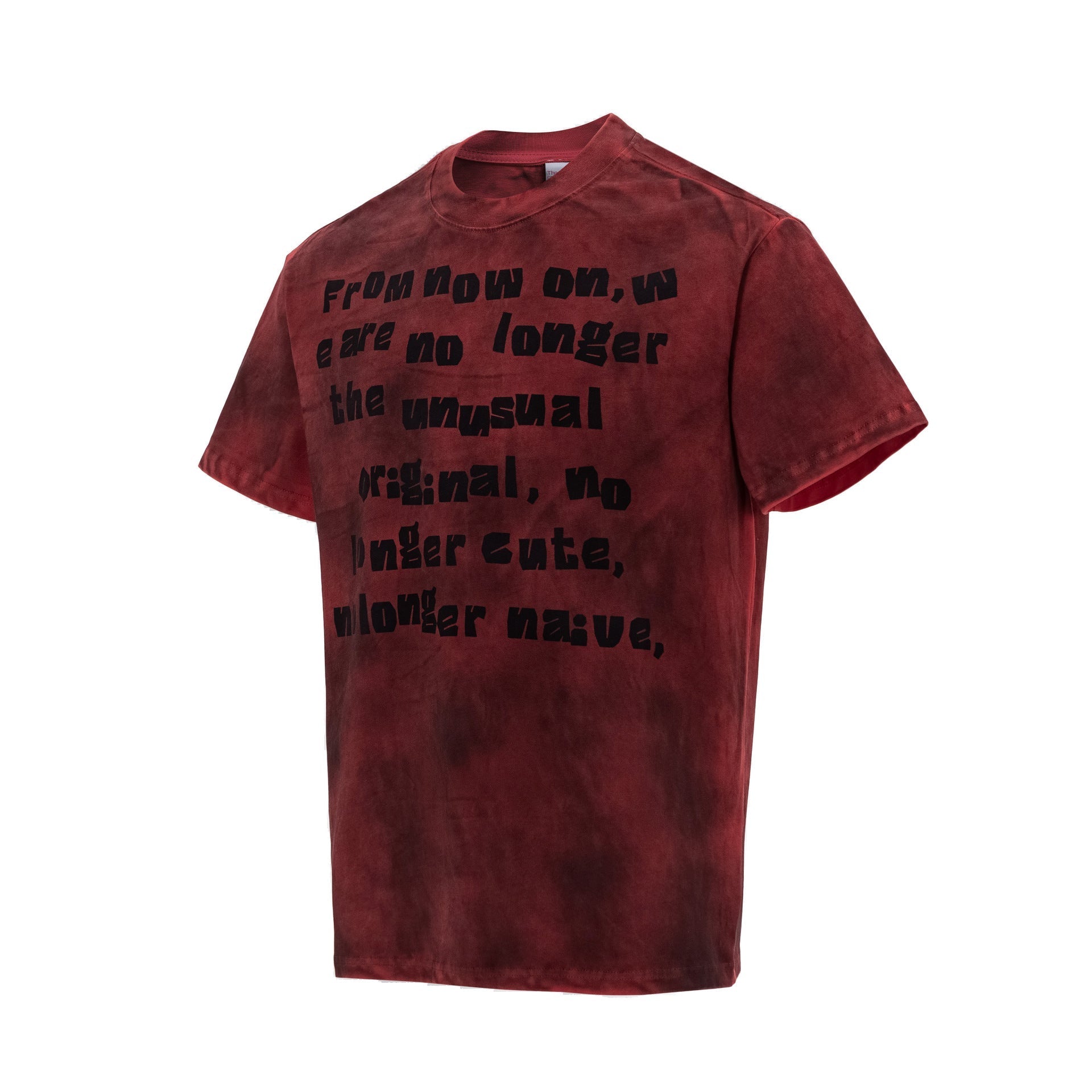 Washed Dirty Letter Print Short Sleeve T-Shirt