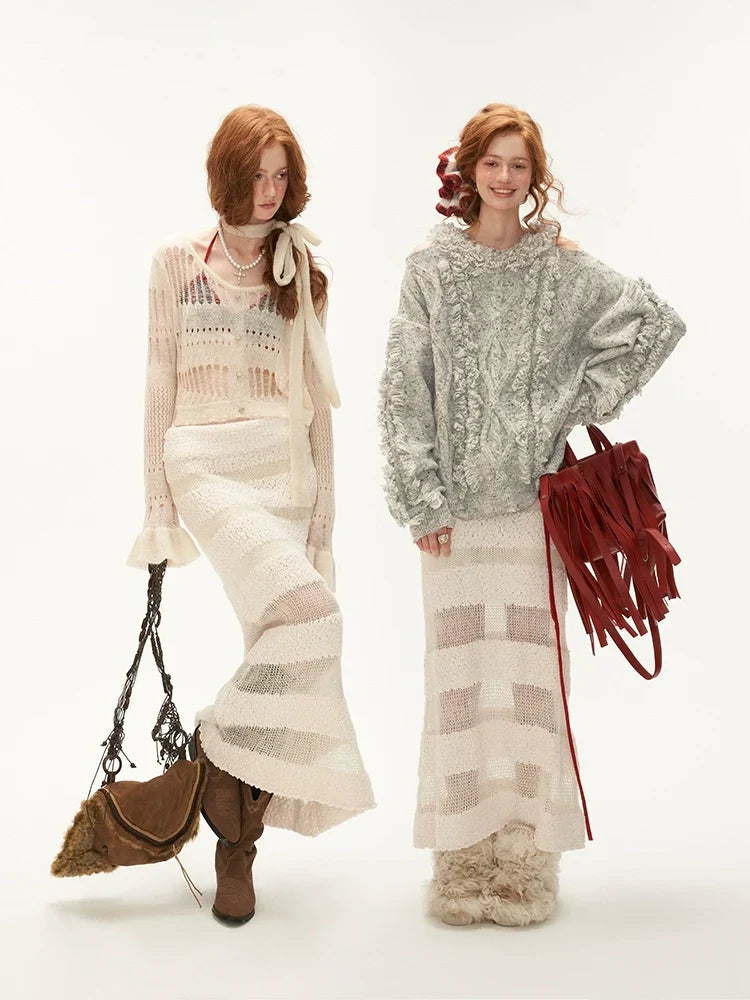 3D Knit Half Length Skirt
