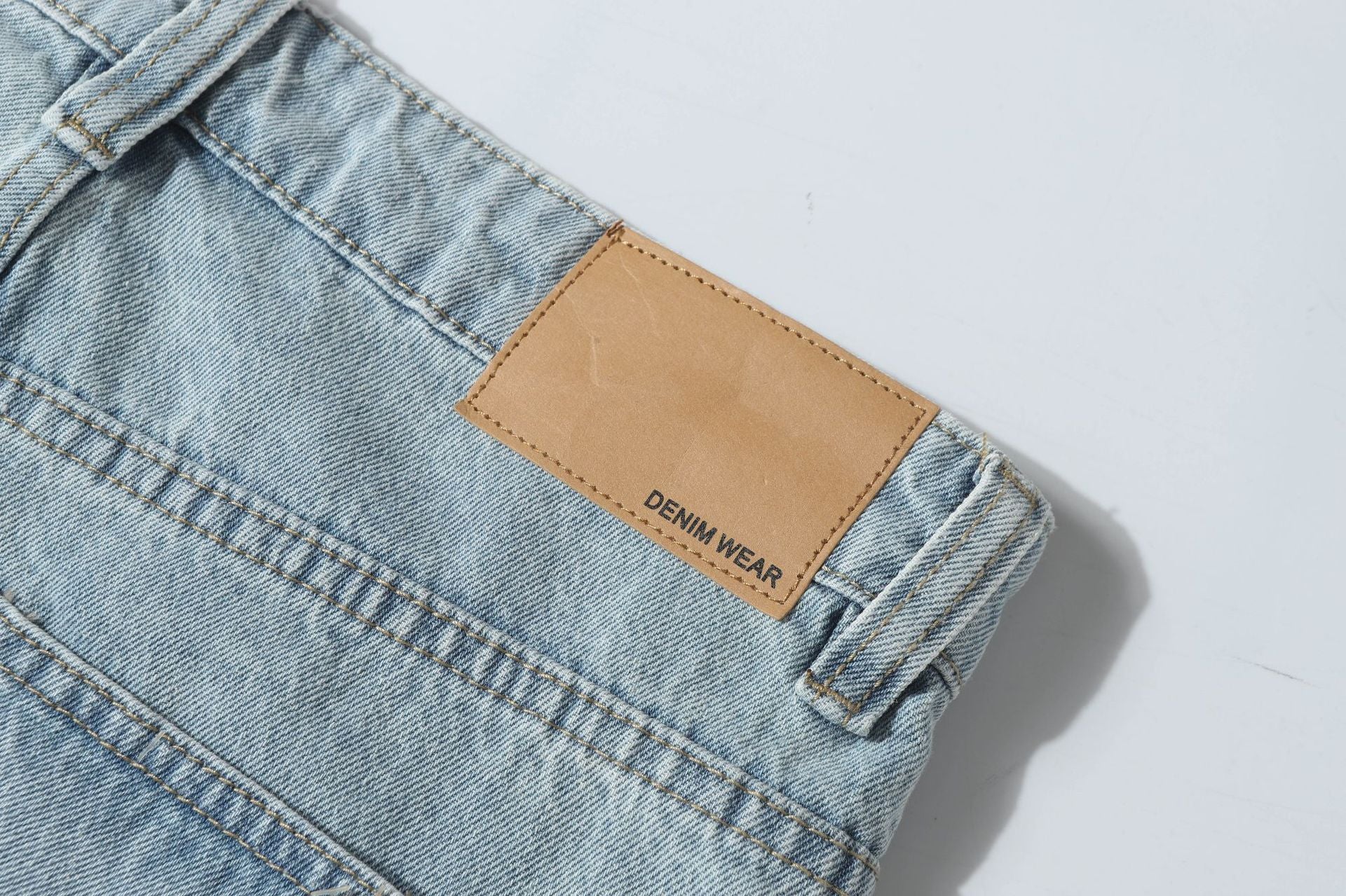 Washed Multi-Pocket Denim Jort