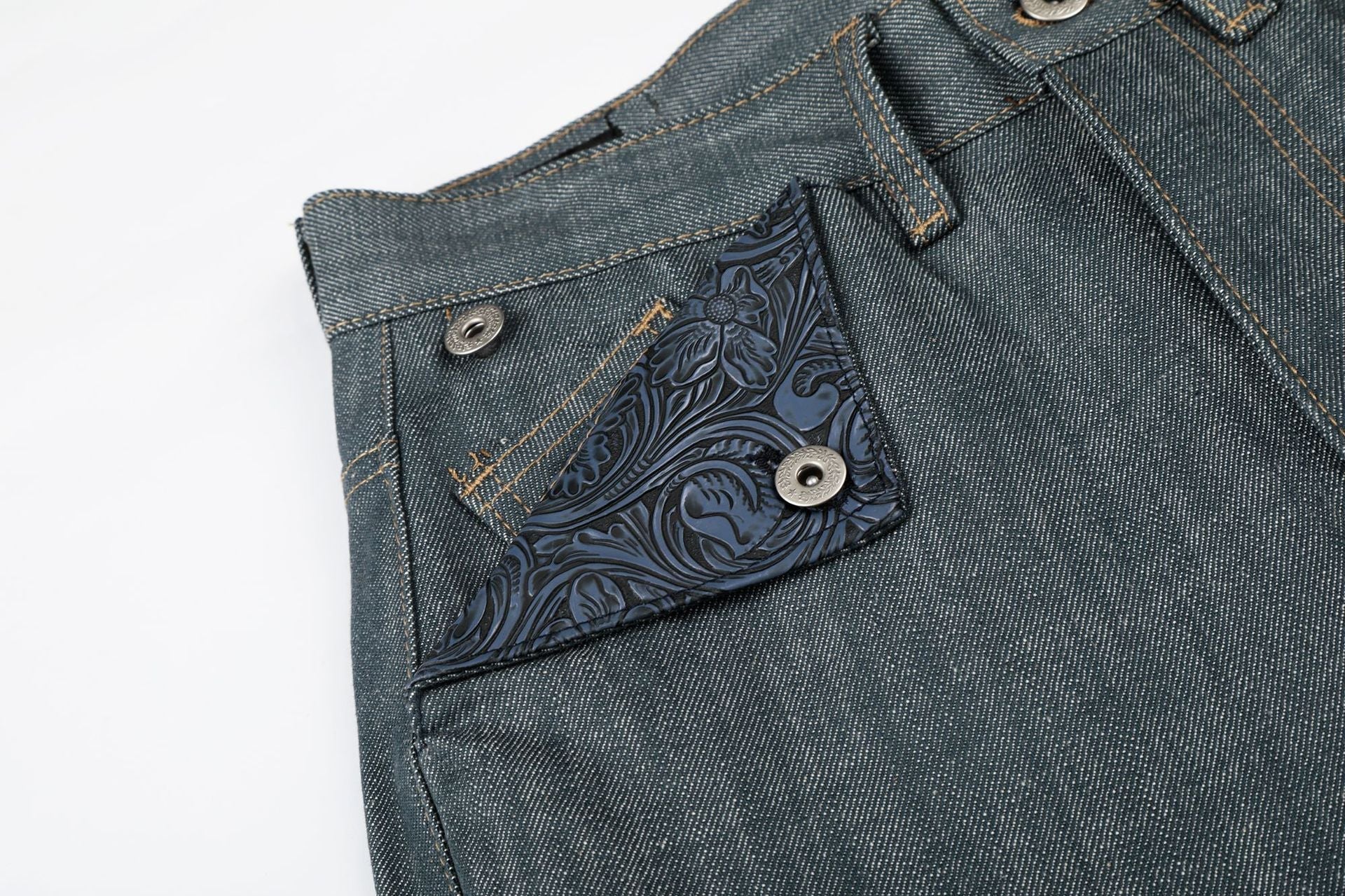 Raw Wide Leg Denim Jeans