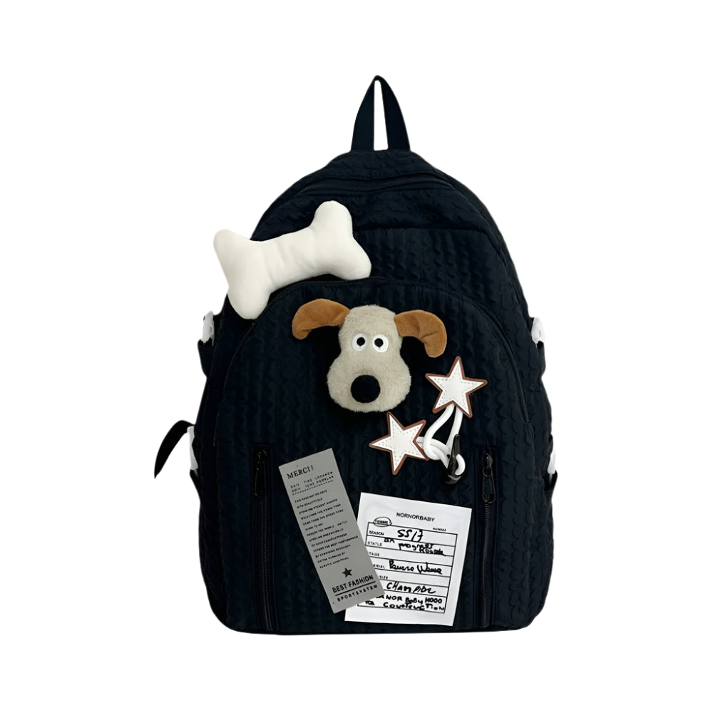 Gromit Dog Backpack with Plush Bone & Star Charms