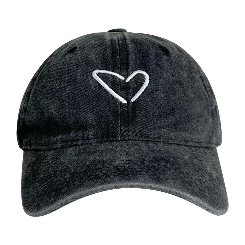 Embroidered Heart Cap