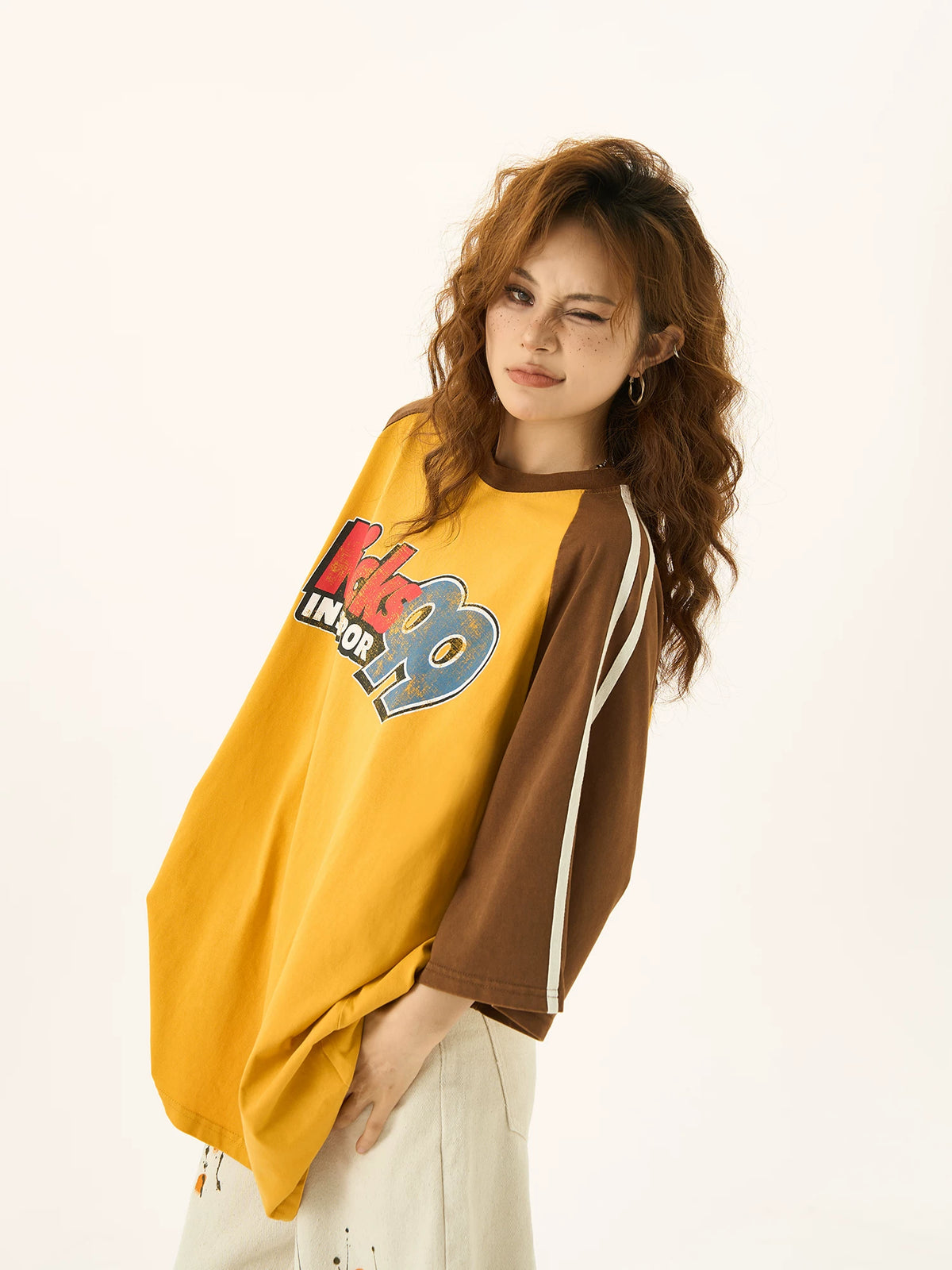 Side Stripe Oversize Short Sleeve T-Shirt