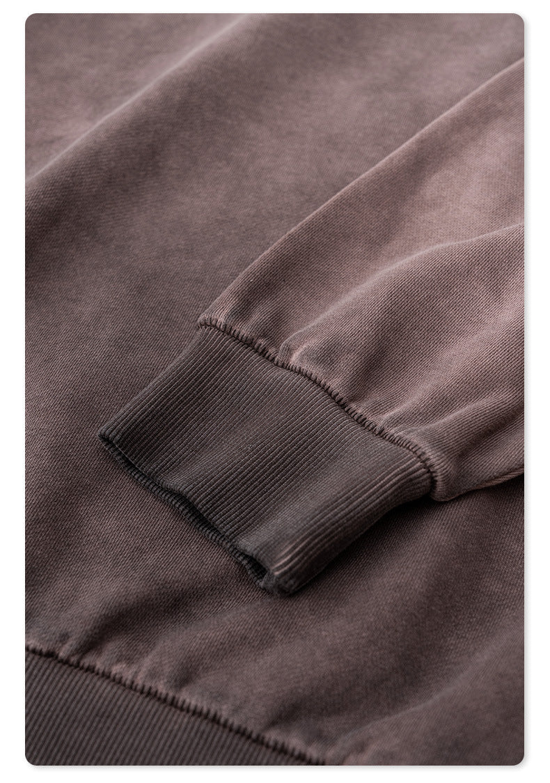 Washed Basic Round Neck Sweatshirt