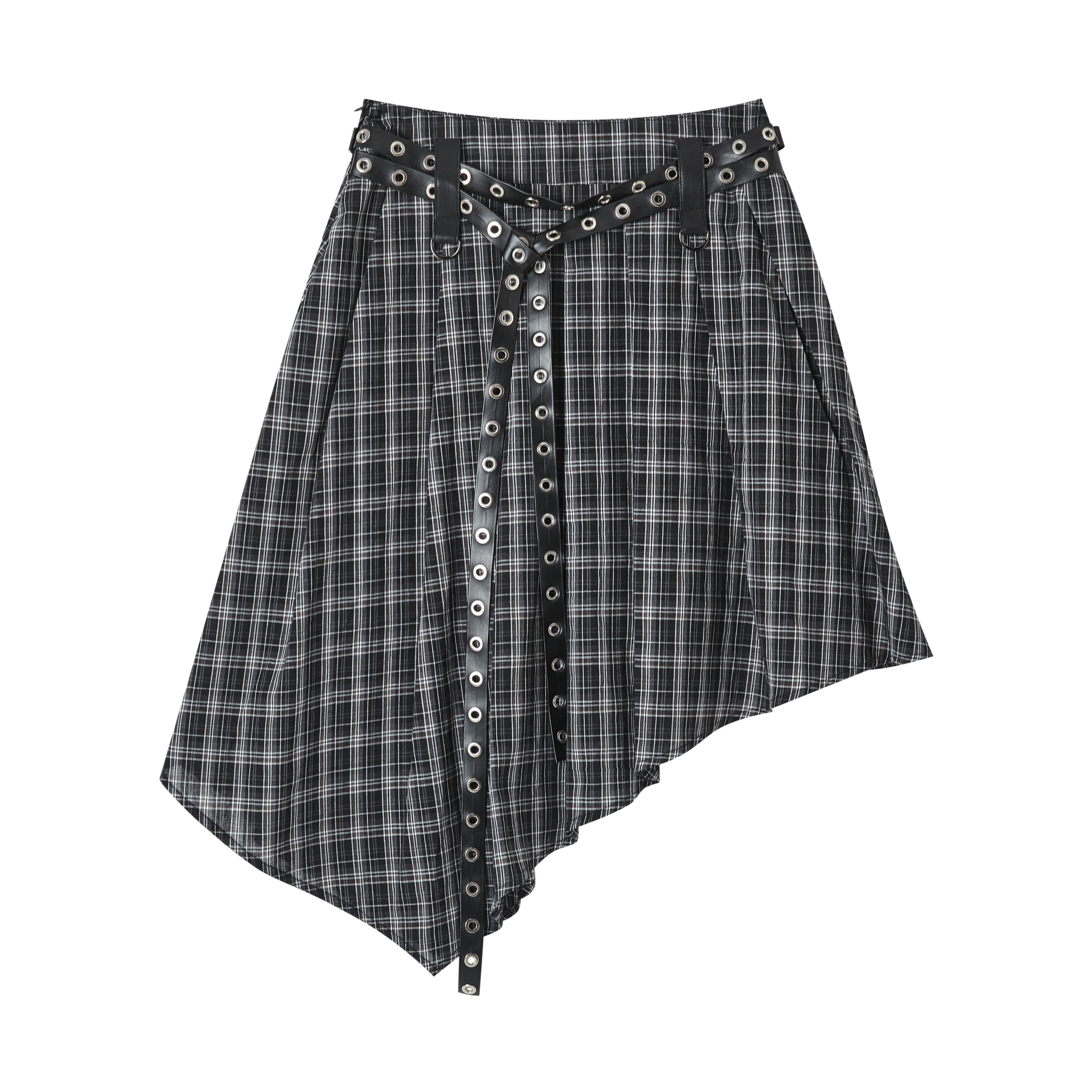 Irregular Plaid A-Line Skirt