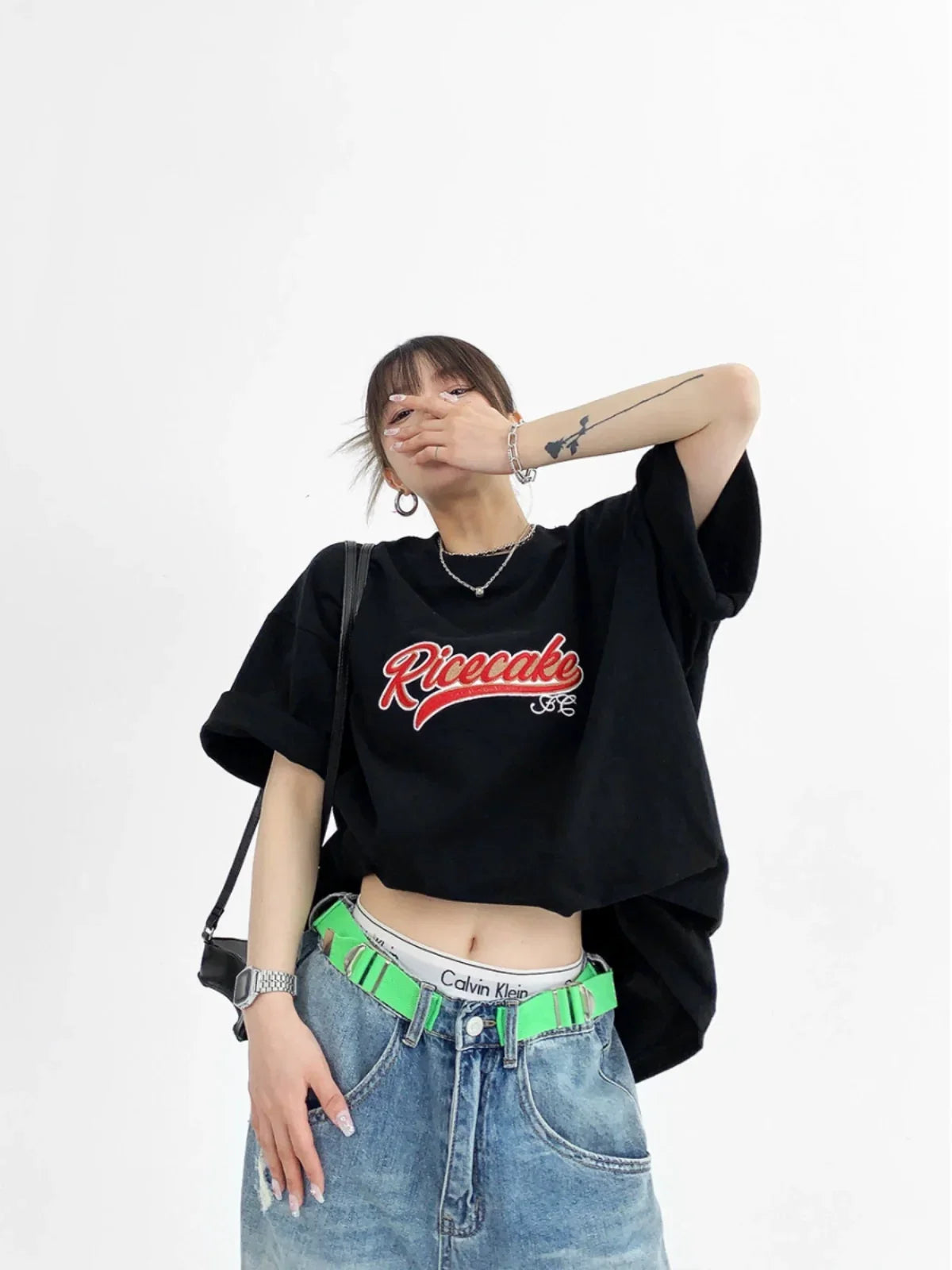 Logo Patch Oversize Short Sleeve T-Shirt