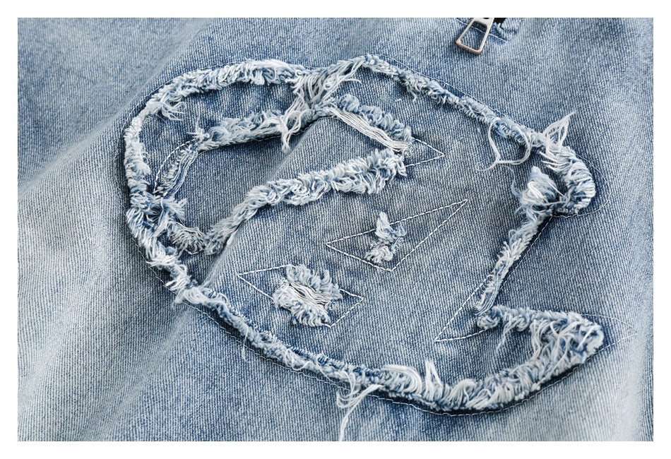 Sweat-shirt ample en denim délavé