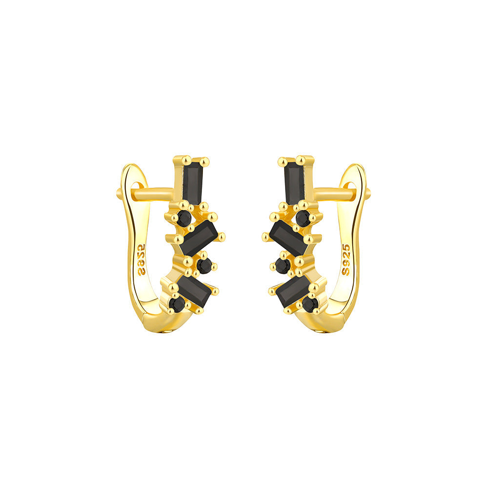 Irregular Micro Inlaid Zircon Earrings