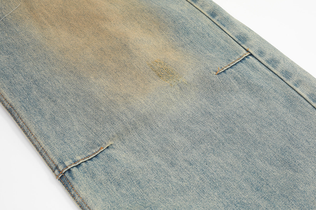Wash Straight Denim Jeans