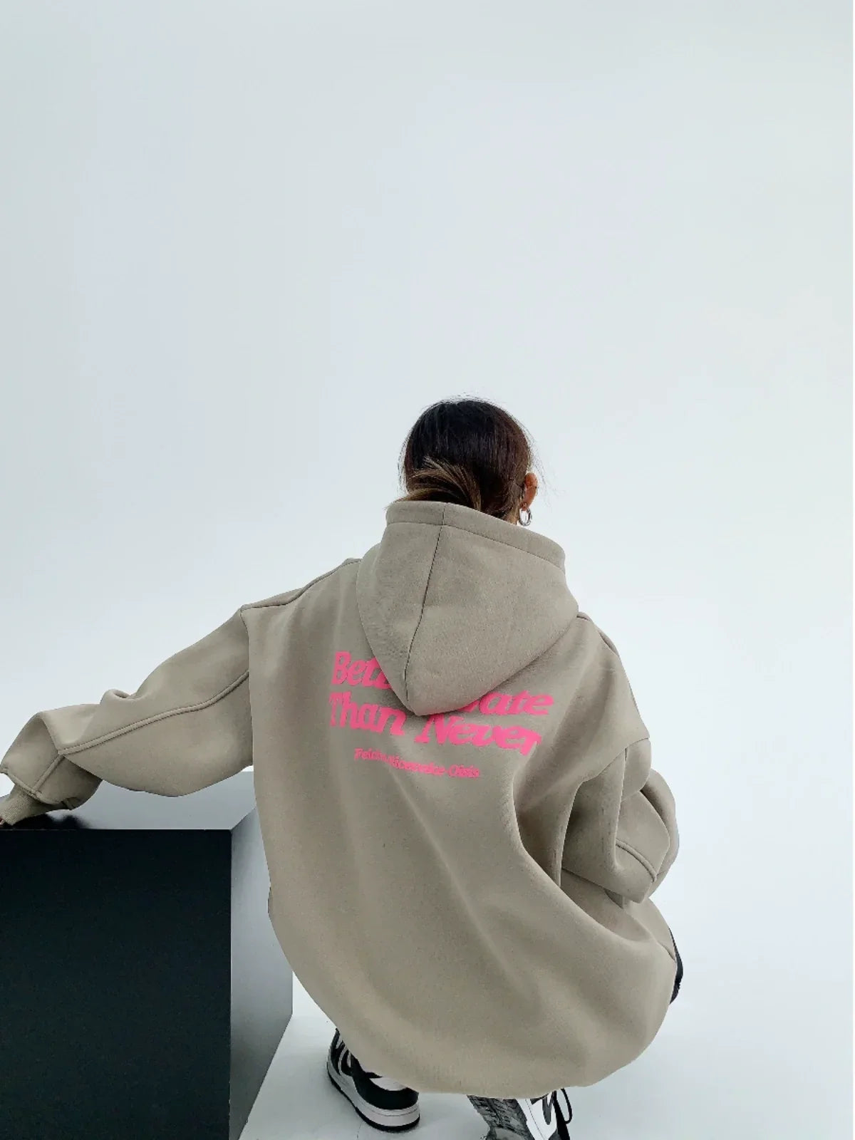 Sudadera con Capucha Oversize Estampada