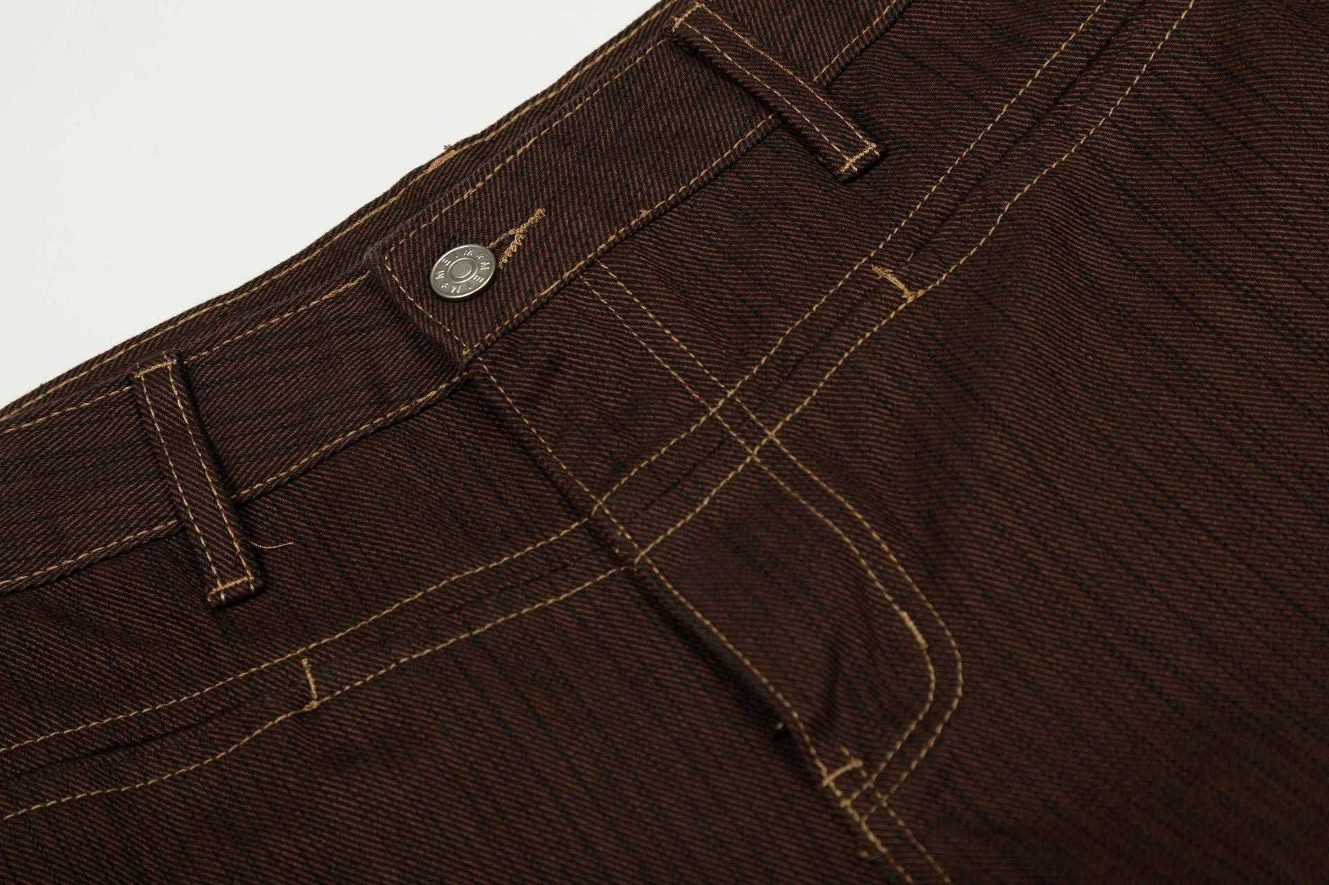 Stripe Embroidery Wide Leg Barrel Denim Jeans