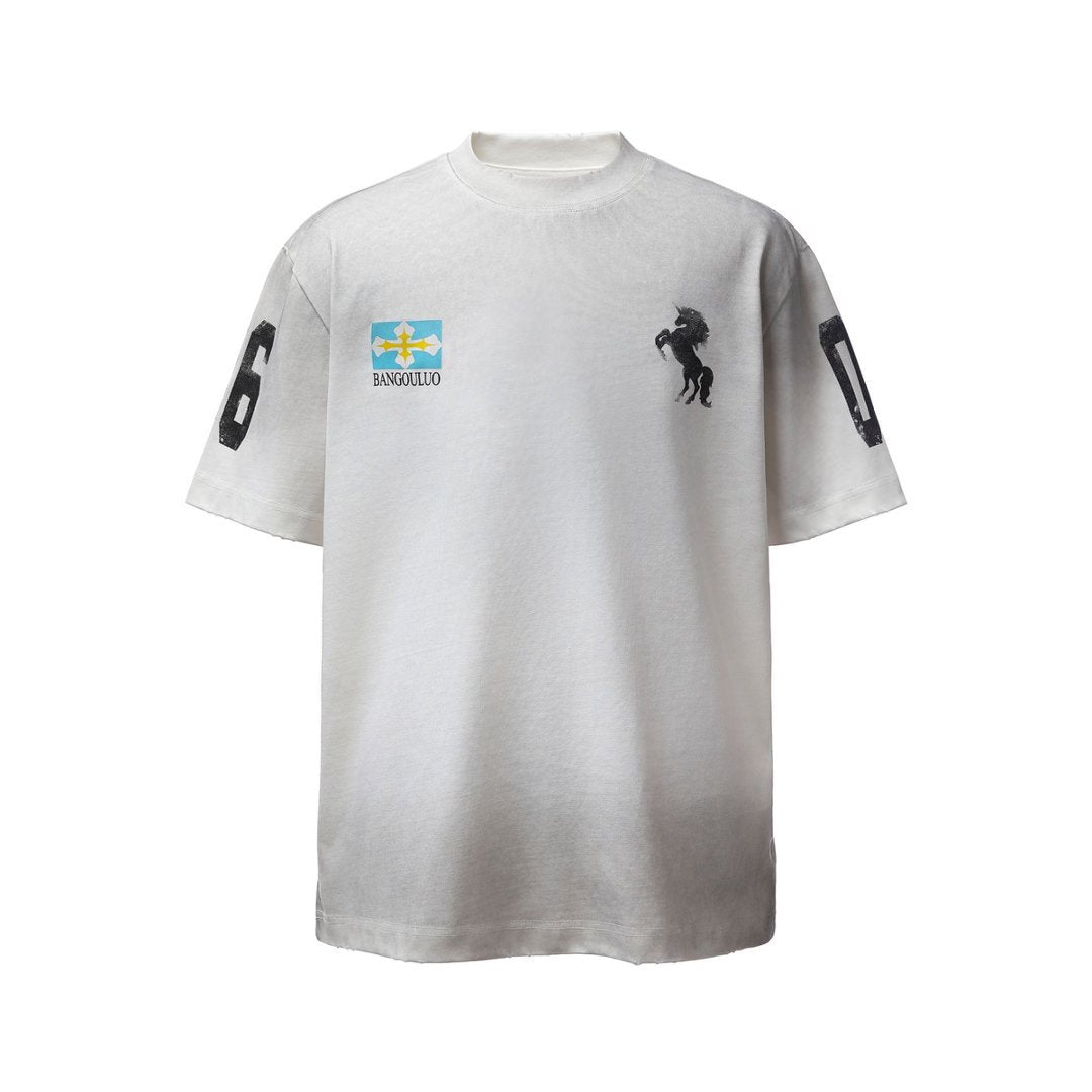 Washed Horse Graphic Print Short Sleeve T-Shirt