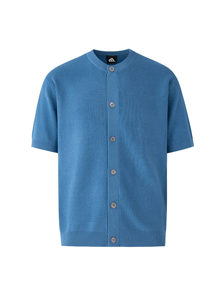 Simple Knit Short Sleeve Shirt