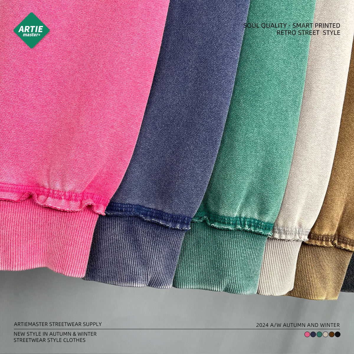 Vintage Dyed Oversize Zipper Hoodie