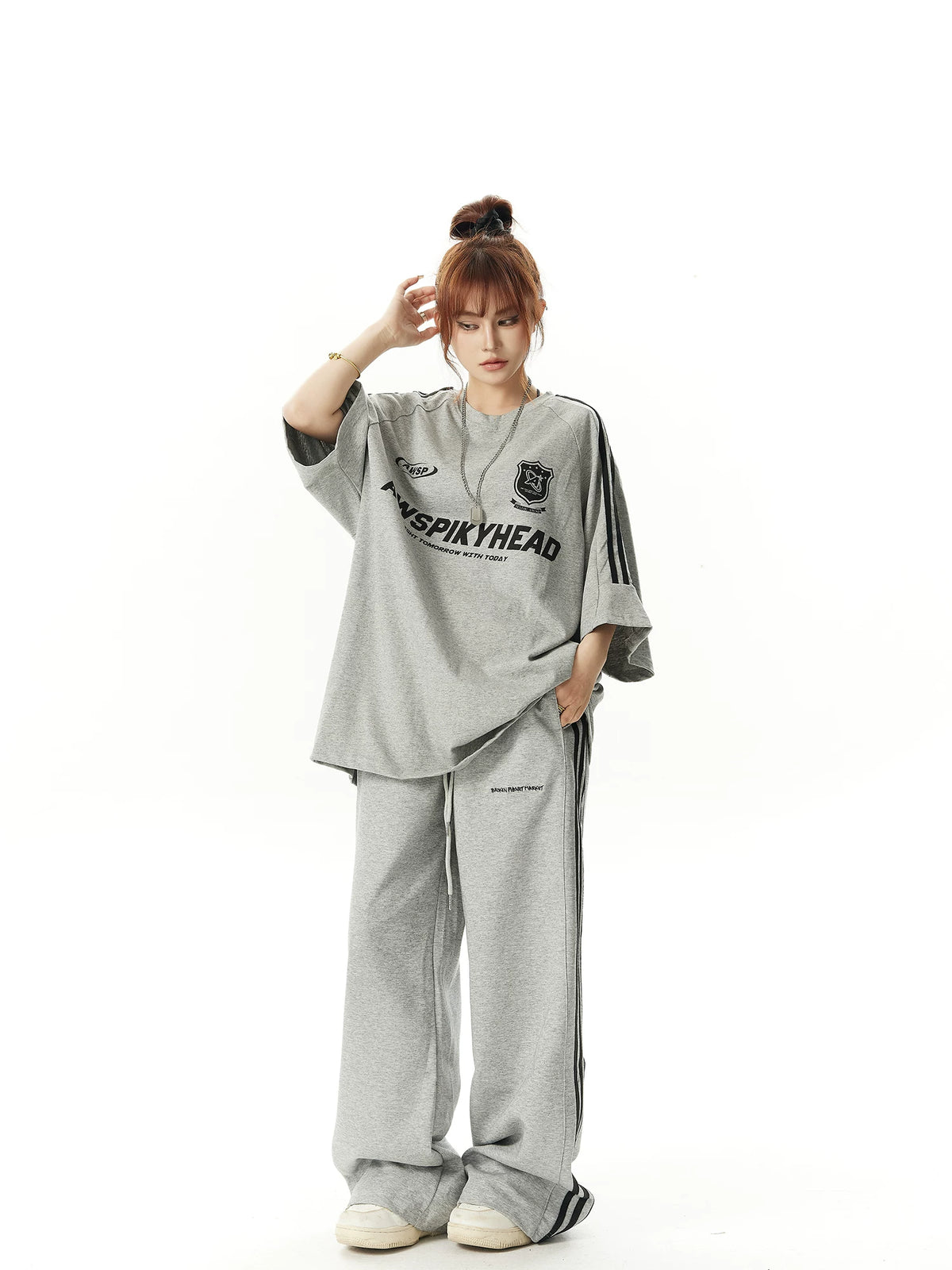Oversize Stripe Short Sleeve T-Shirt