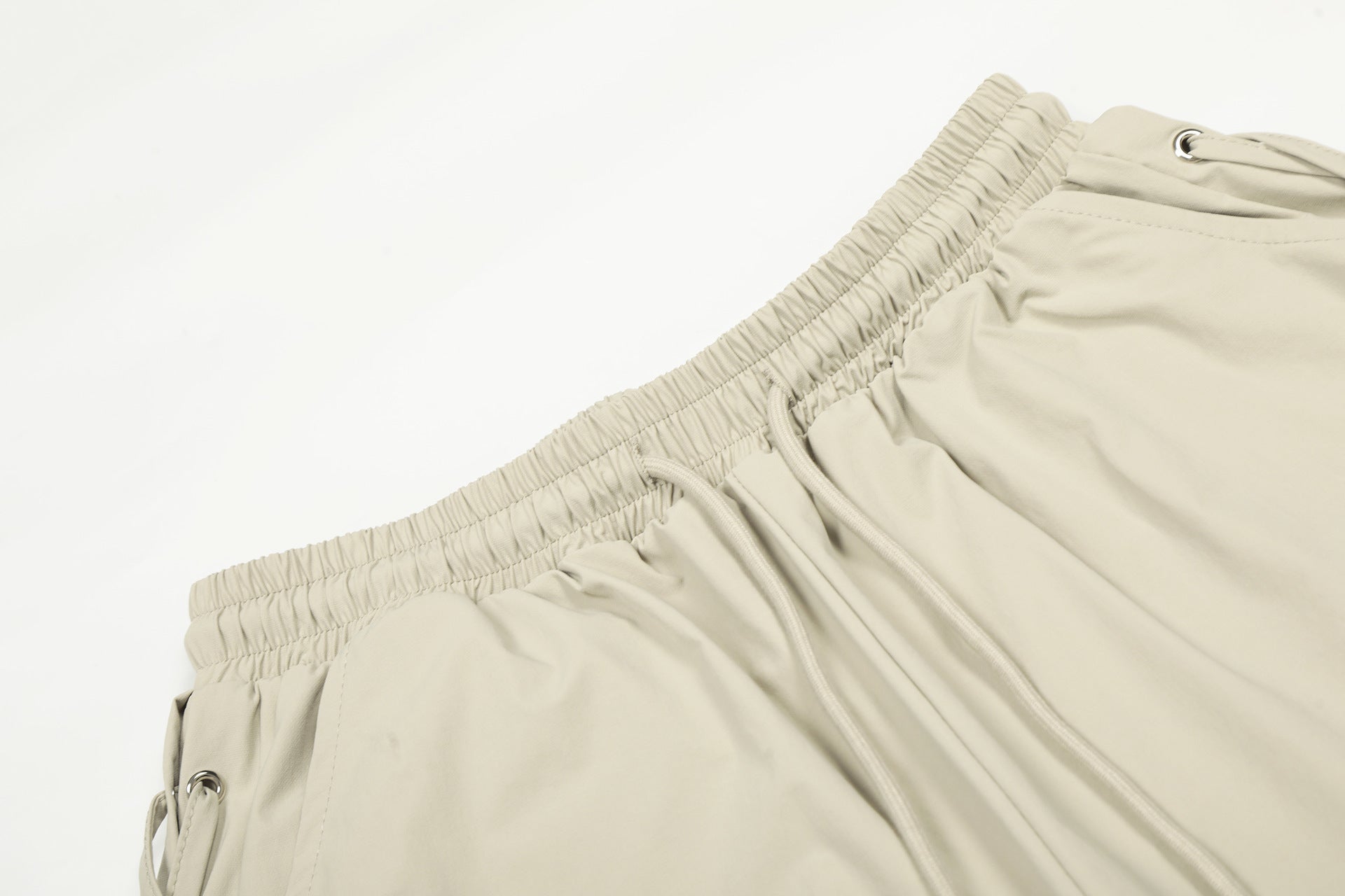 Drawstring Eyelet Wide Leg Pants