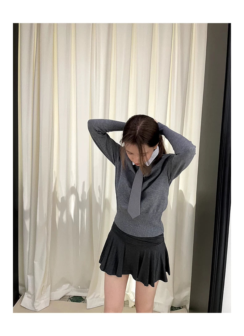 Ballet Pleated Slimming Short Skirt