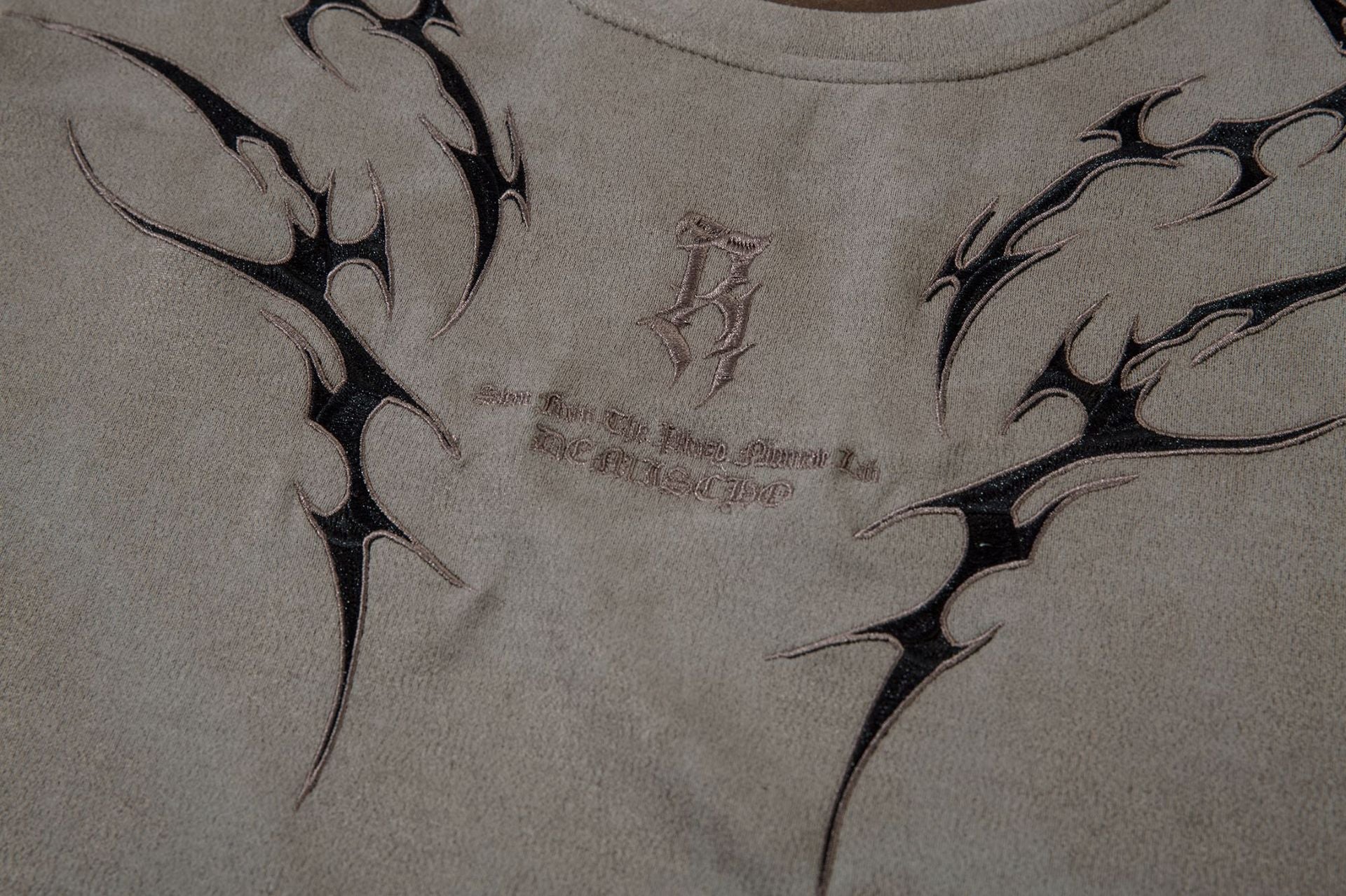 Washed Thorn Print Short Sleeve T-Shirt