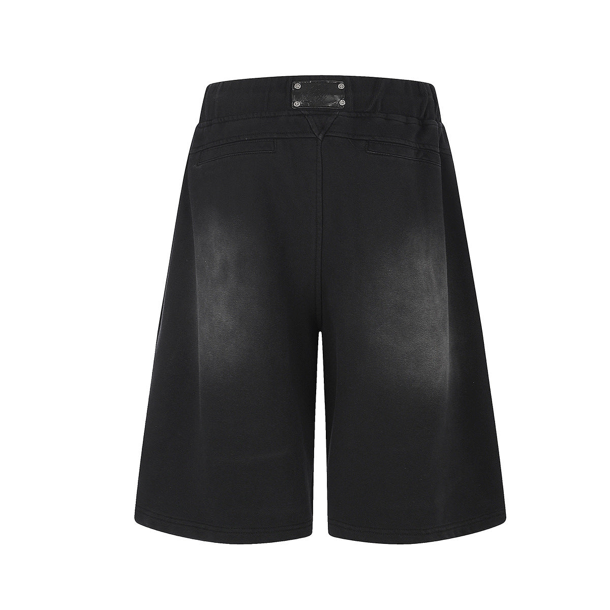 Washed Drawstring Half Sweatpants