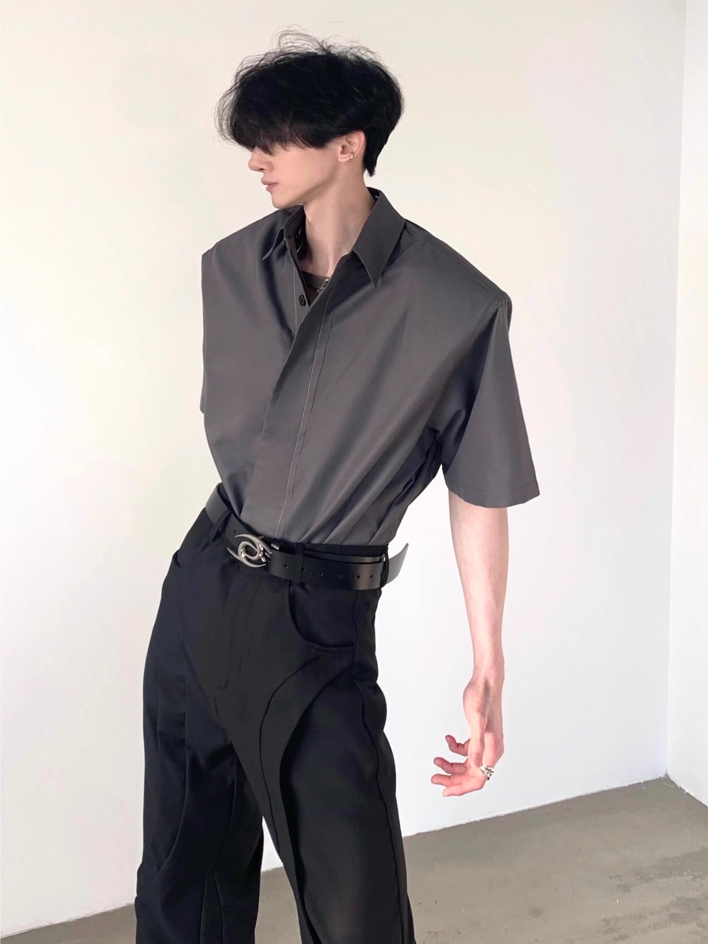Coated Shoulder Pad Short Sleeve Shirt