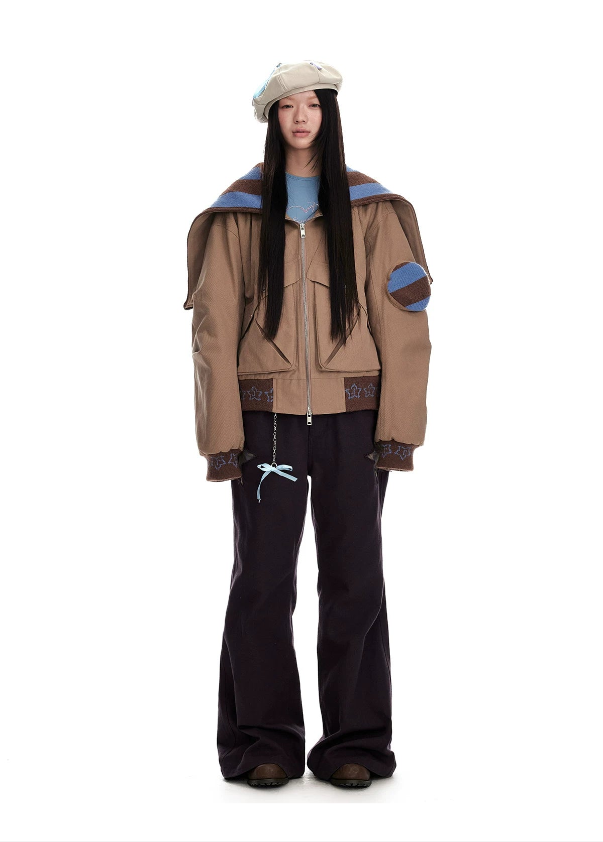 Star Patch Flare Pants