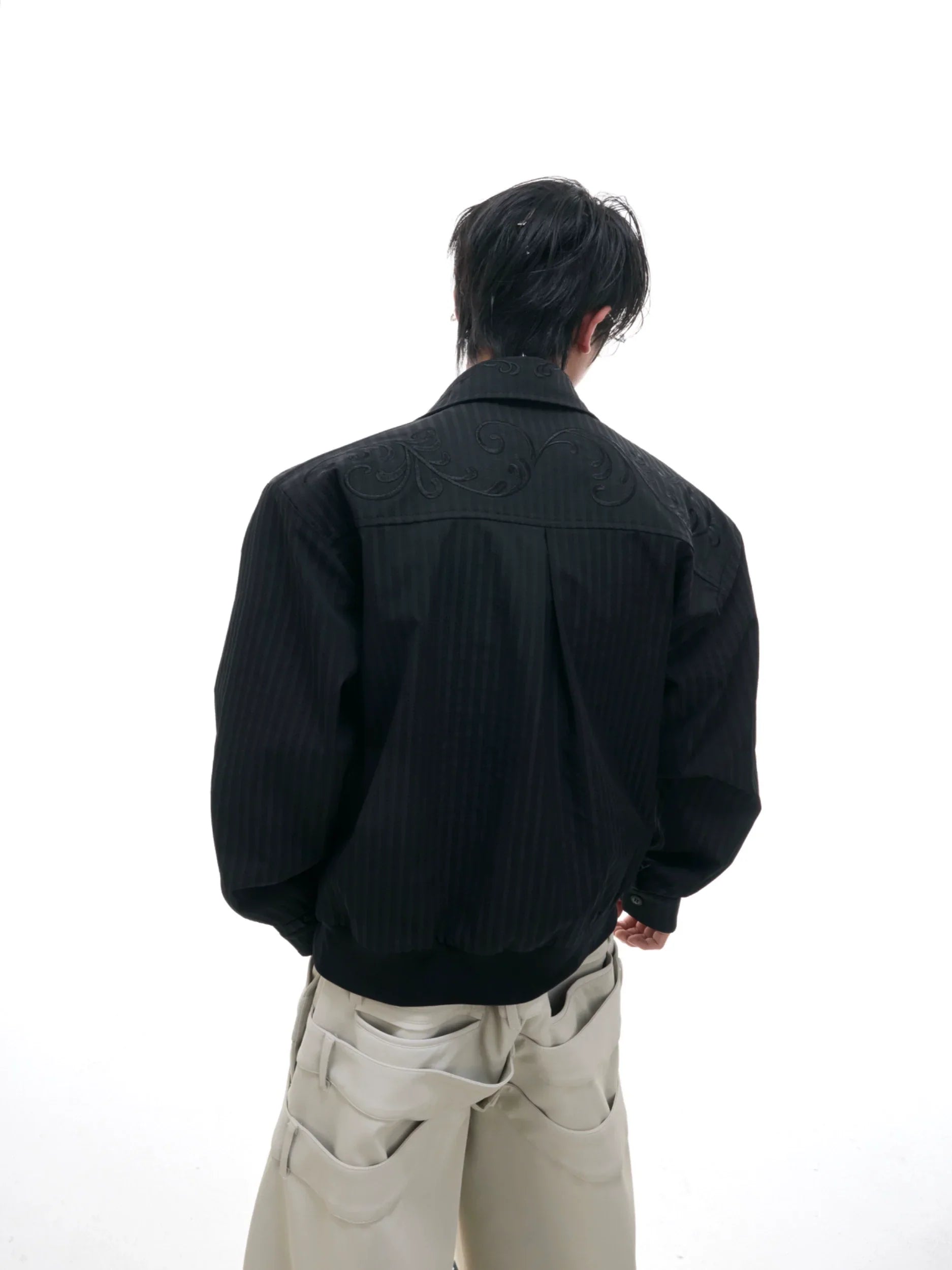Anti-Wrinkle Embroidery Short Sleeve Shirt Jacket & Long Sleeve Shirt Jacket