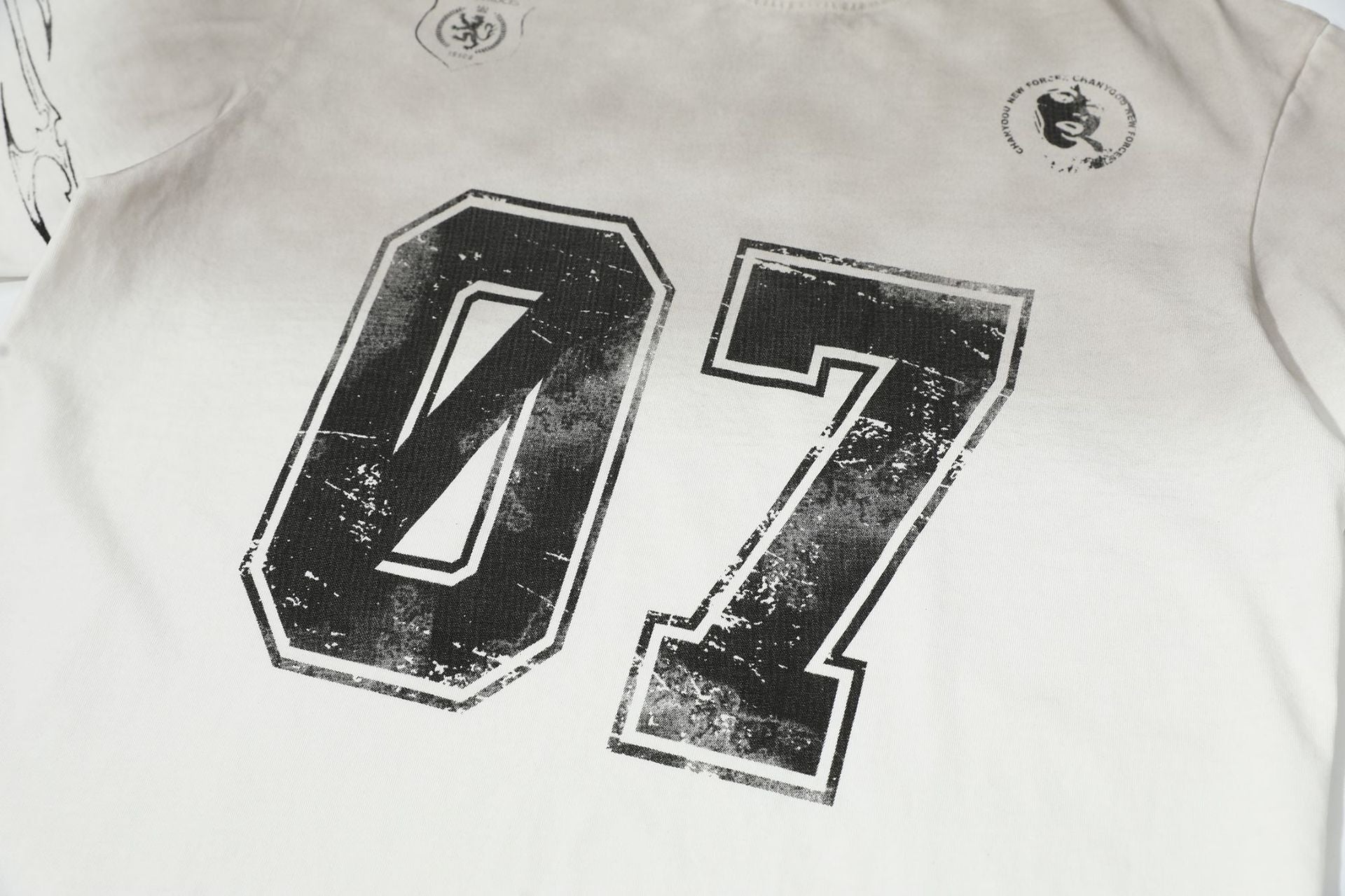 Washed Number Print Short Sleeve T-Shirt