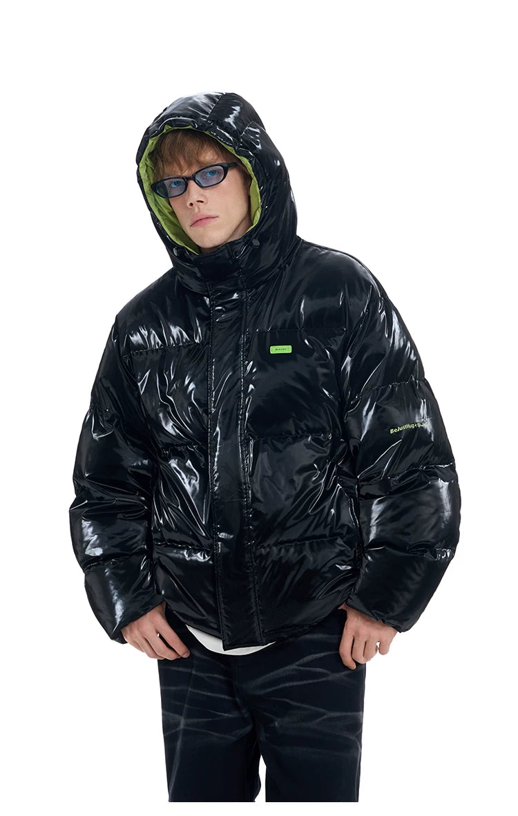 Oversize Hooded White Duck Down Jacket