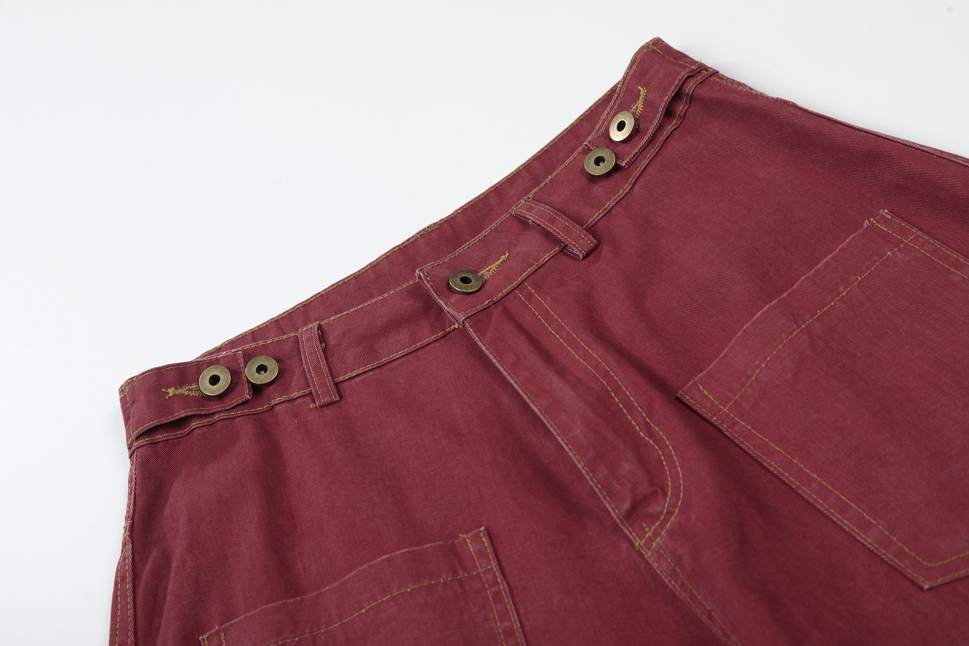 Washed Paint Studs Wide Leg Pants