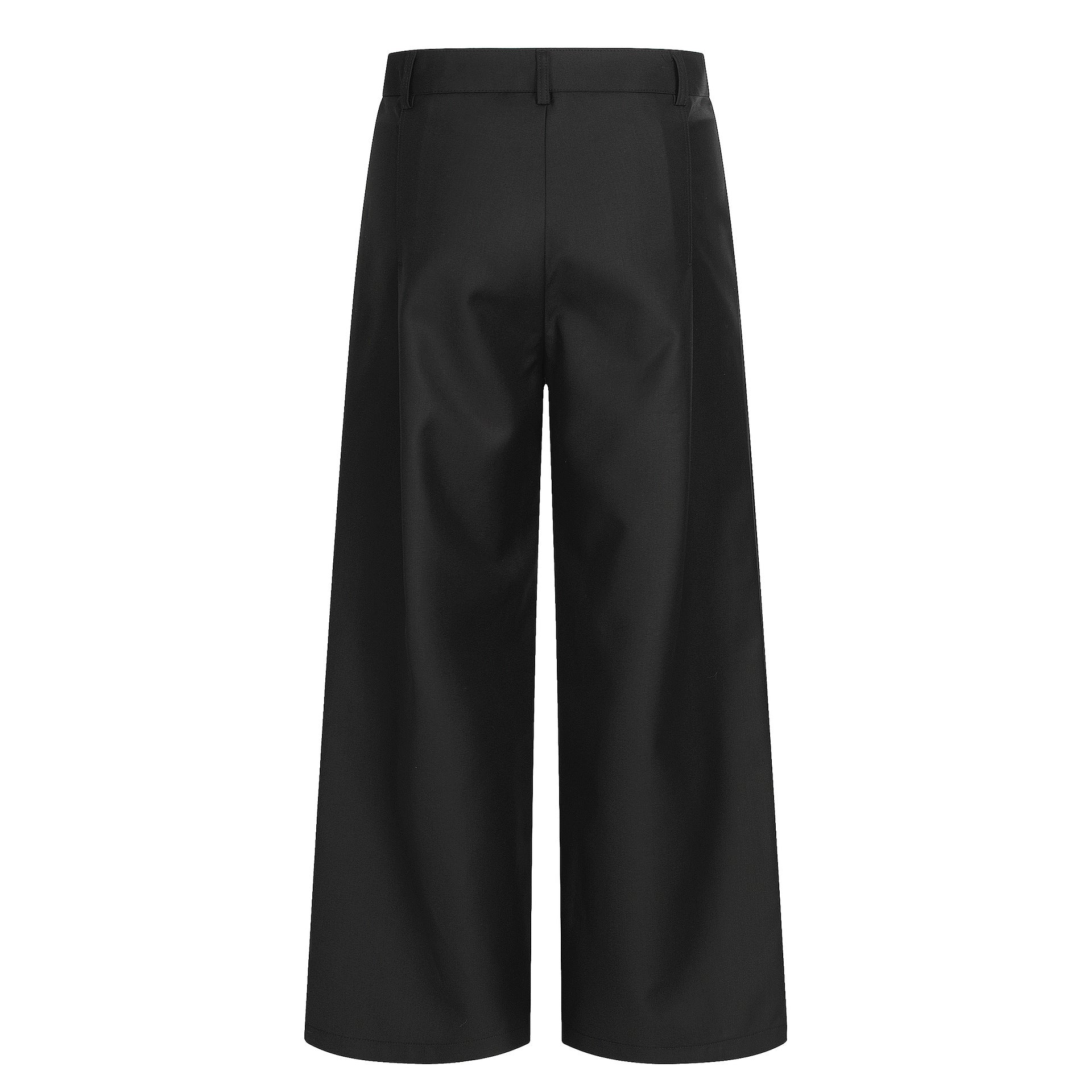 Deconstruction Pleats Draped Wide Leg Trousers